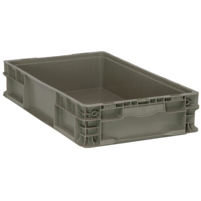 Contenant pliable et empilable, 15" la x 24" p x 5" h, Gris