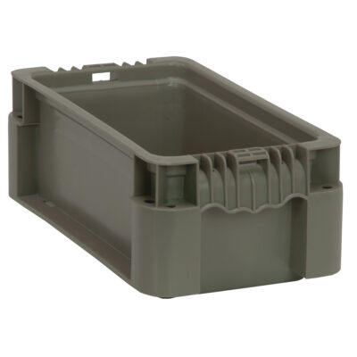 Contenant pliable et empilable, 7" la x 12" p x 5" h, Gris