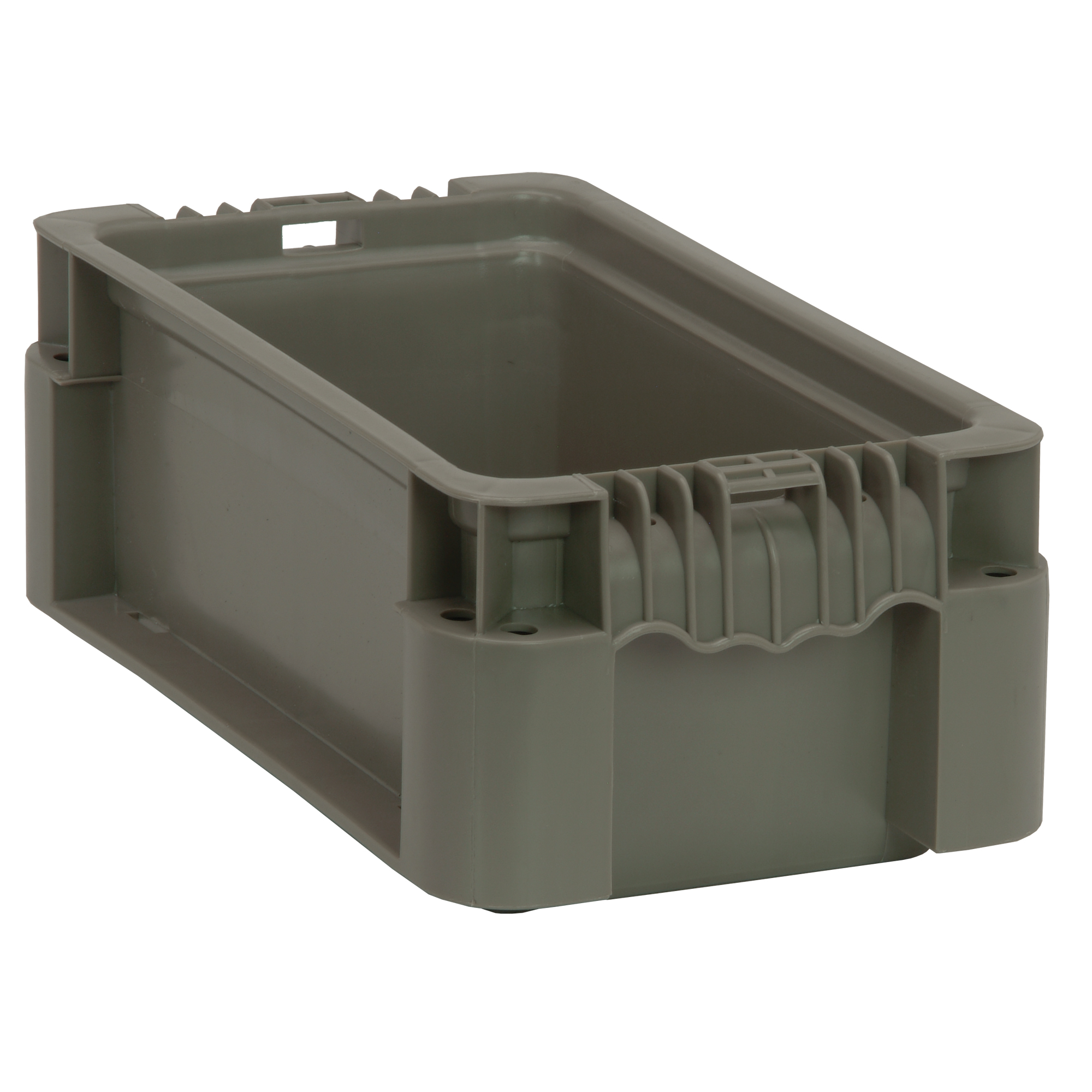 Contenant pliable et empilable, 7" la x 12" p x 5" h, Gris