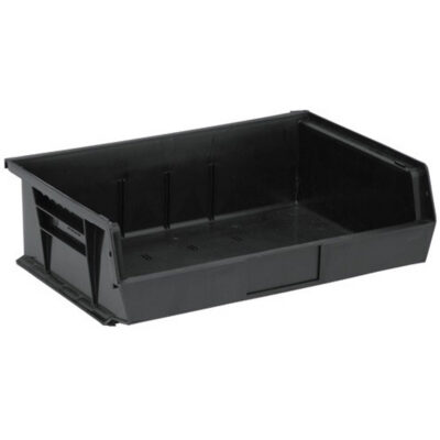 Contenant recyclé écologique, 16-1/2" la, 5" h x 10-7/8" p, Noir