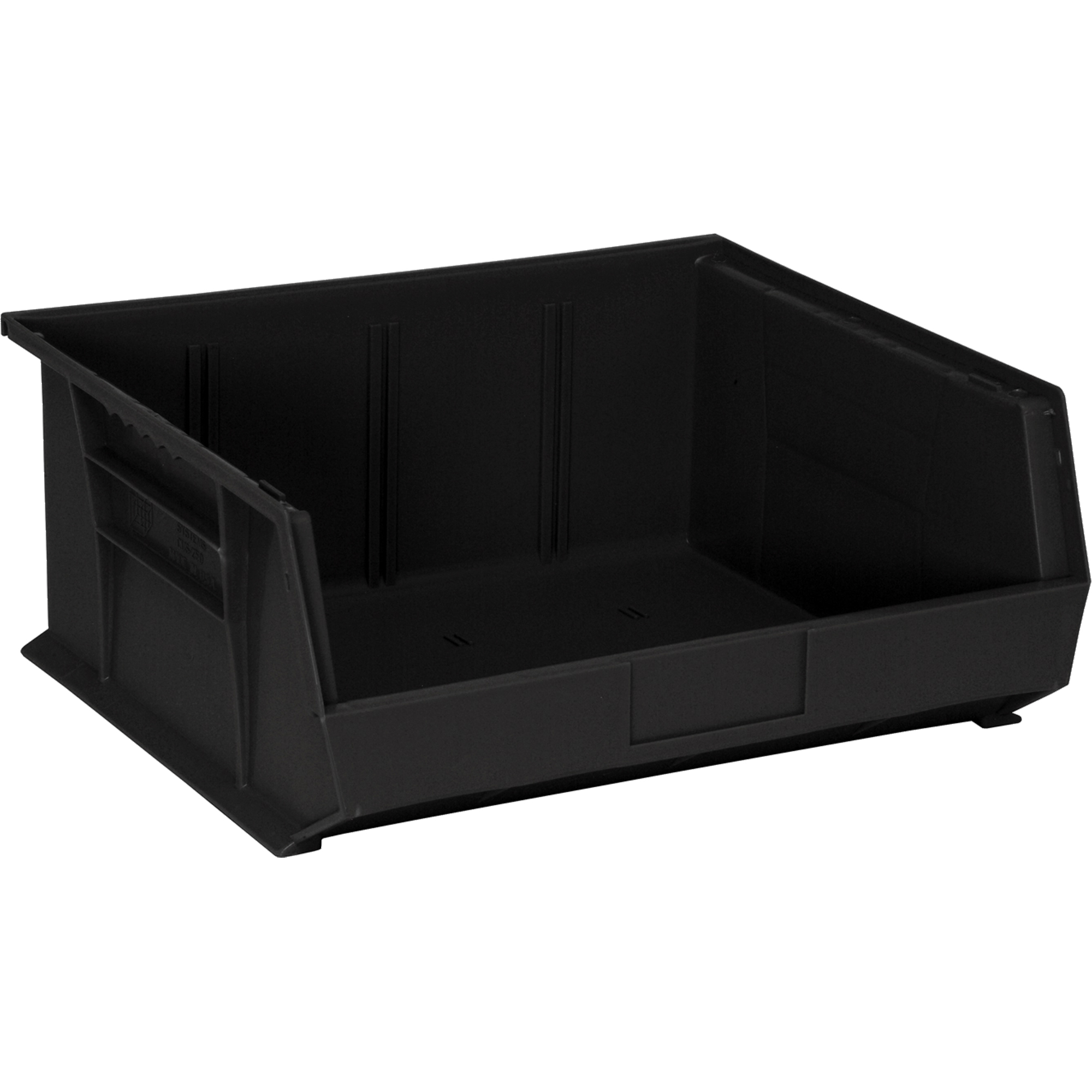 Contenant recyclé écologique, 16-1/2" la, 7" h x 14-3/4" p, Noir