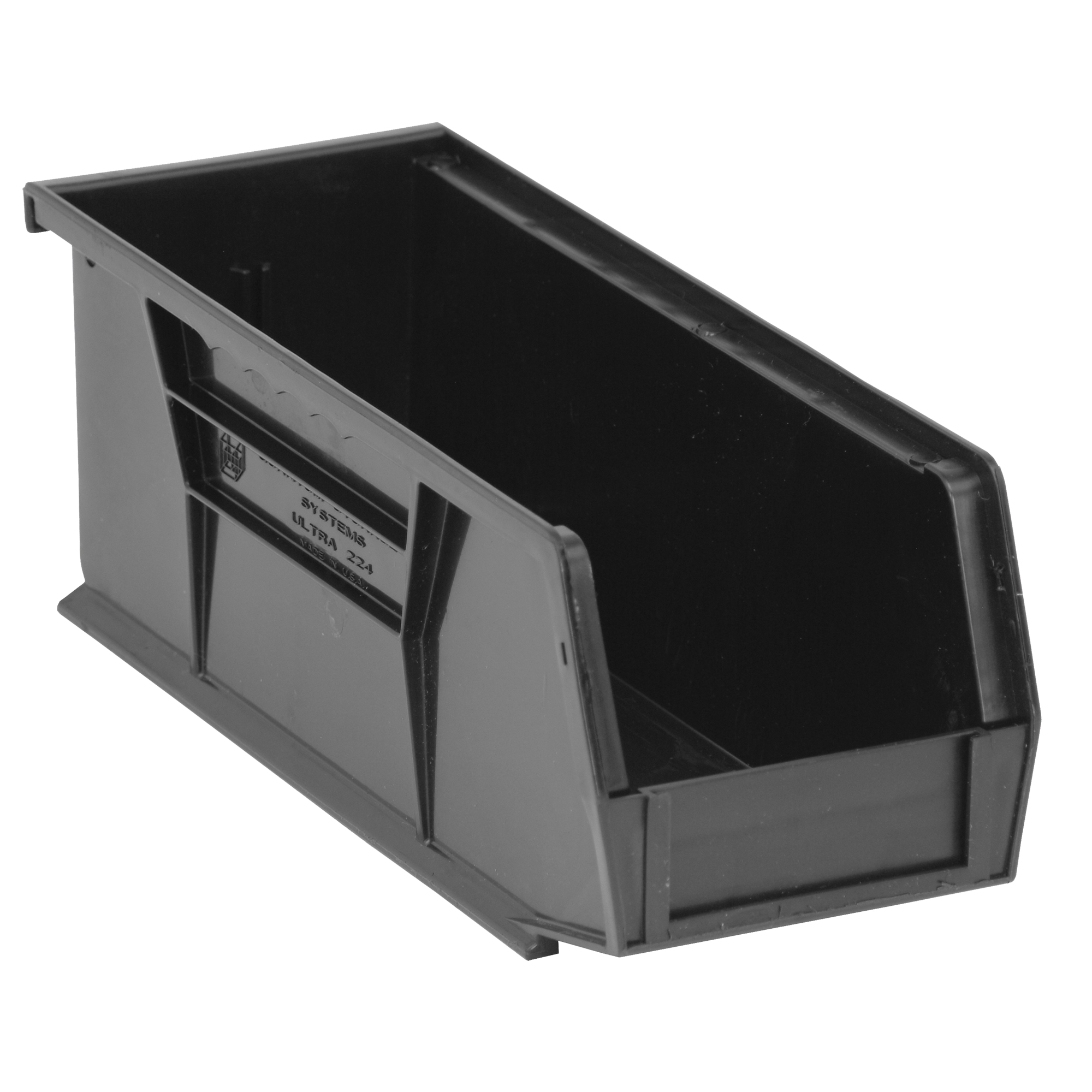 Contenant recyclé écologique, 4,125"/3-3/16" la, 3-3/4" h x 10-7/8"/10,875" p, Noir