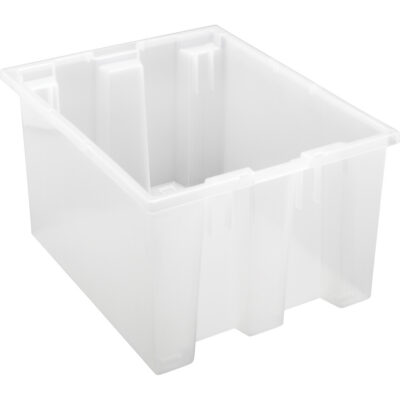 Contenant robuste Stack & Nest, 10" x 15,5" x 19,5", Transparent