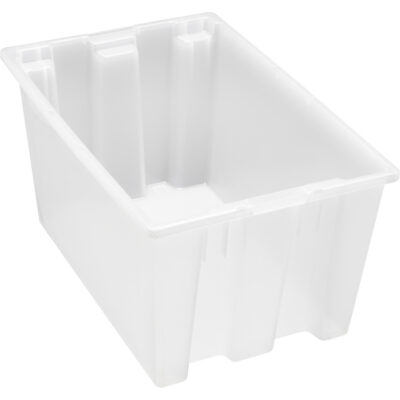 Contenant robuste Stack & Nest, 15" x 19,5" x 29,5", Transparent