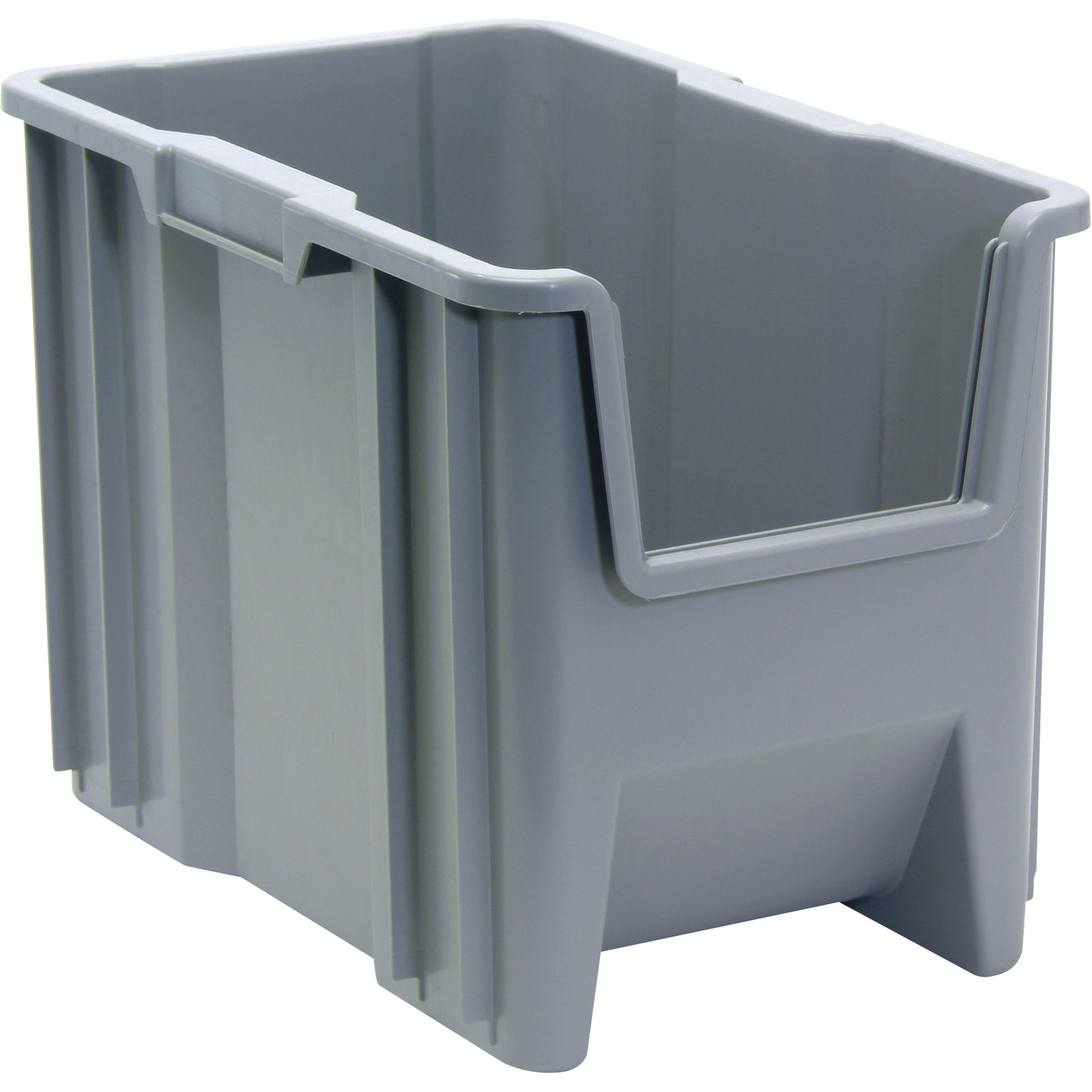 Contenants à empiler géants, 10-7/8" la, 12-1/2" h x 17-1/2" p, Gris