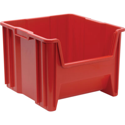 Contenants à empiler géants, 16,5" la x 17,5" p x 12,5" h, Rouge