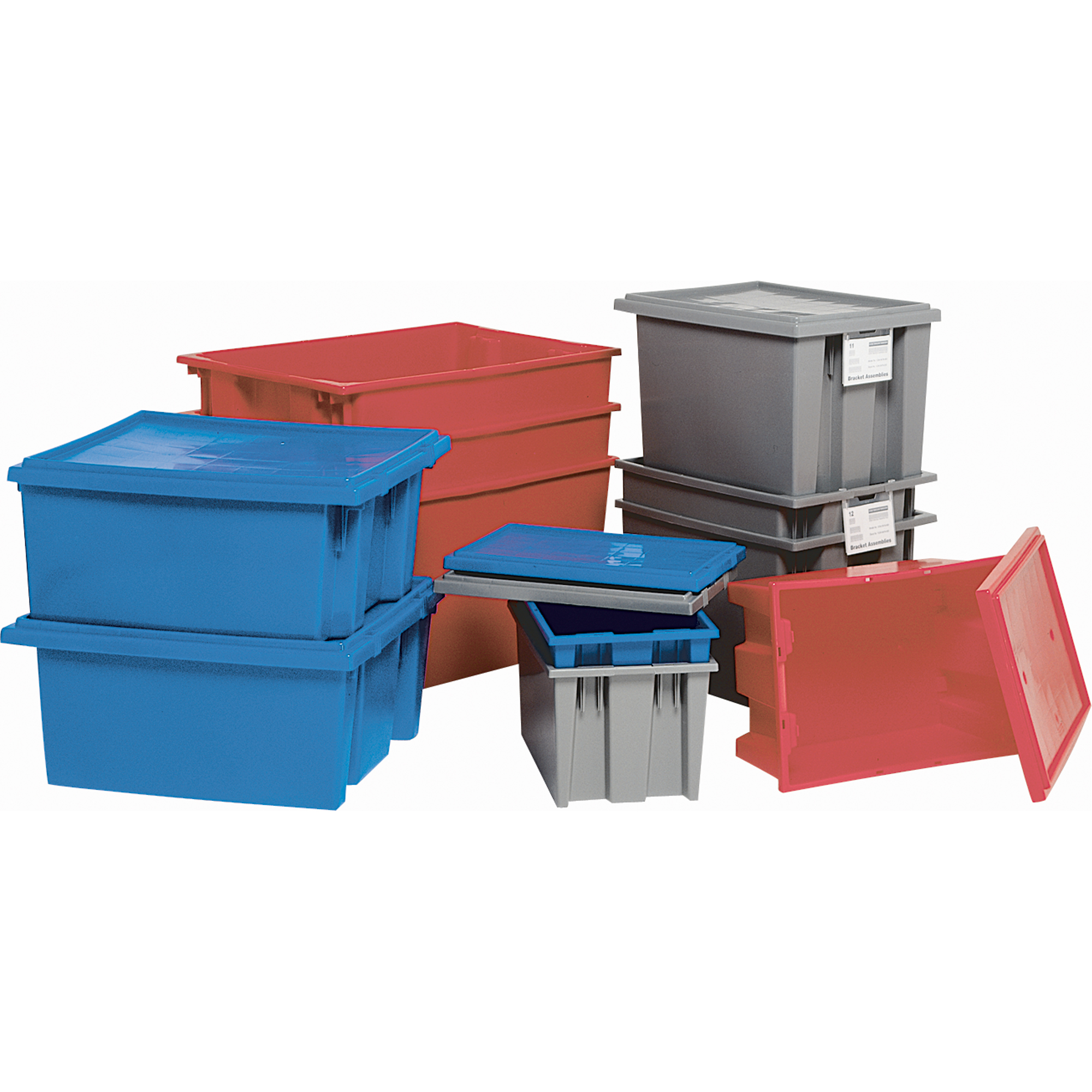Contenants Stack & Nest, 15" x 29,5" x 19,5", Bleu – Image 2