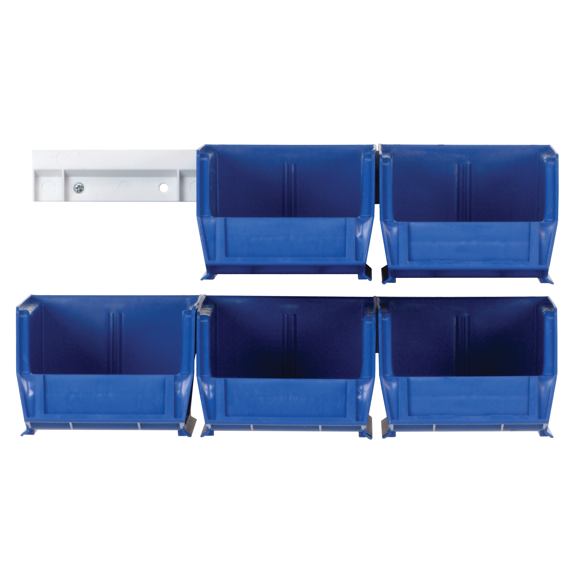 Ensemble complet de bacs Hang-and-Stack, 4-1/8" la, 3" h x 5-3/8" p, Bleu