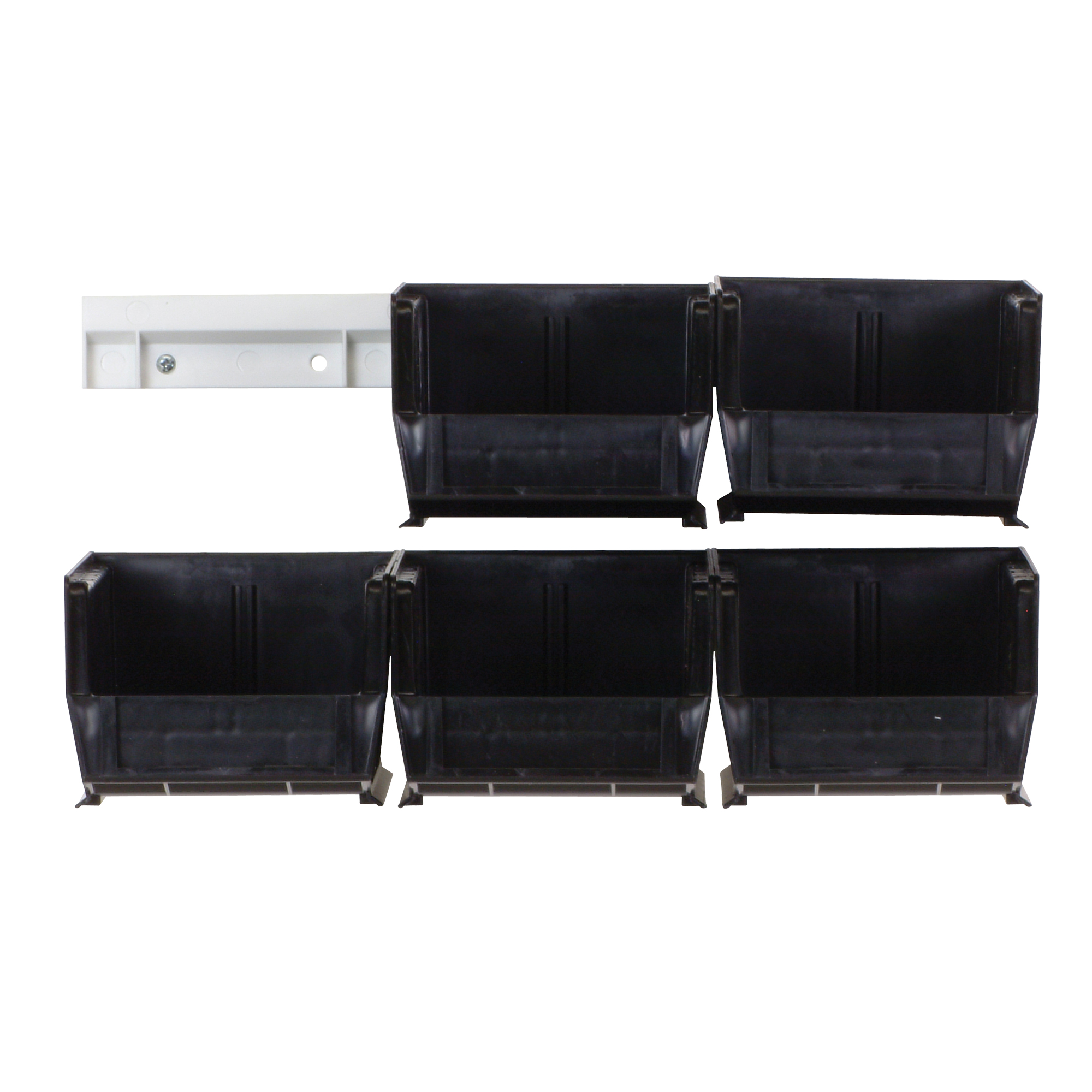 Ensemble complet de bacs Hang-and-Stack, 4-1/8" la, 3" h x 5-3/8" p, Noir