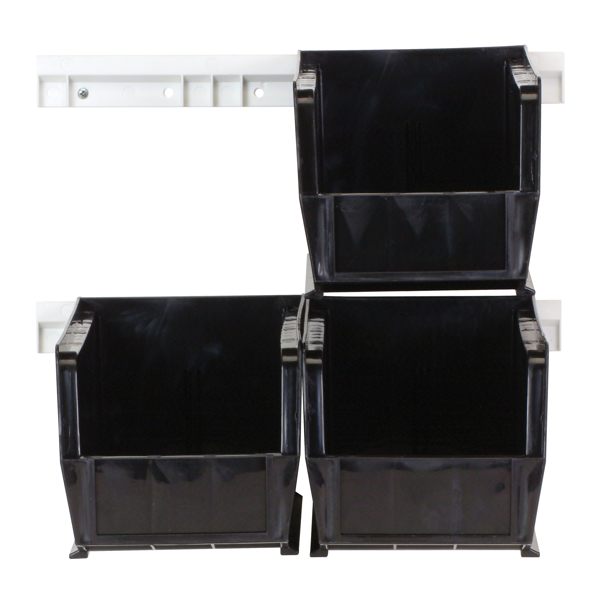 Ensemble complet de bacs Hang-and-Stack, 5-1/2" la, 5" h x 10-7/8" p, Noir