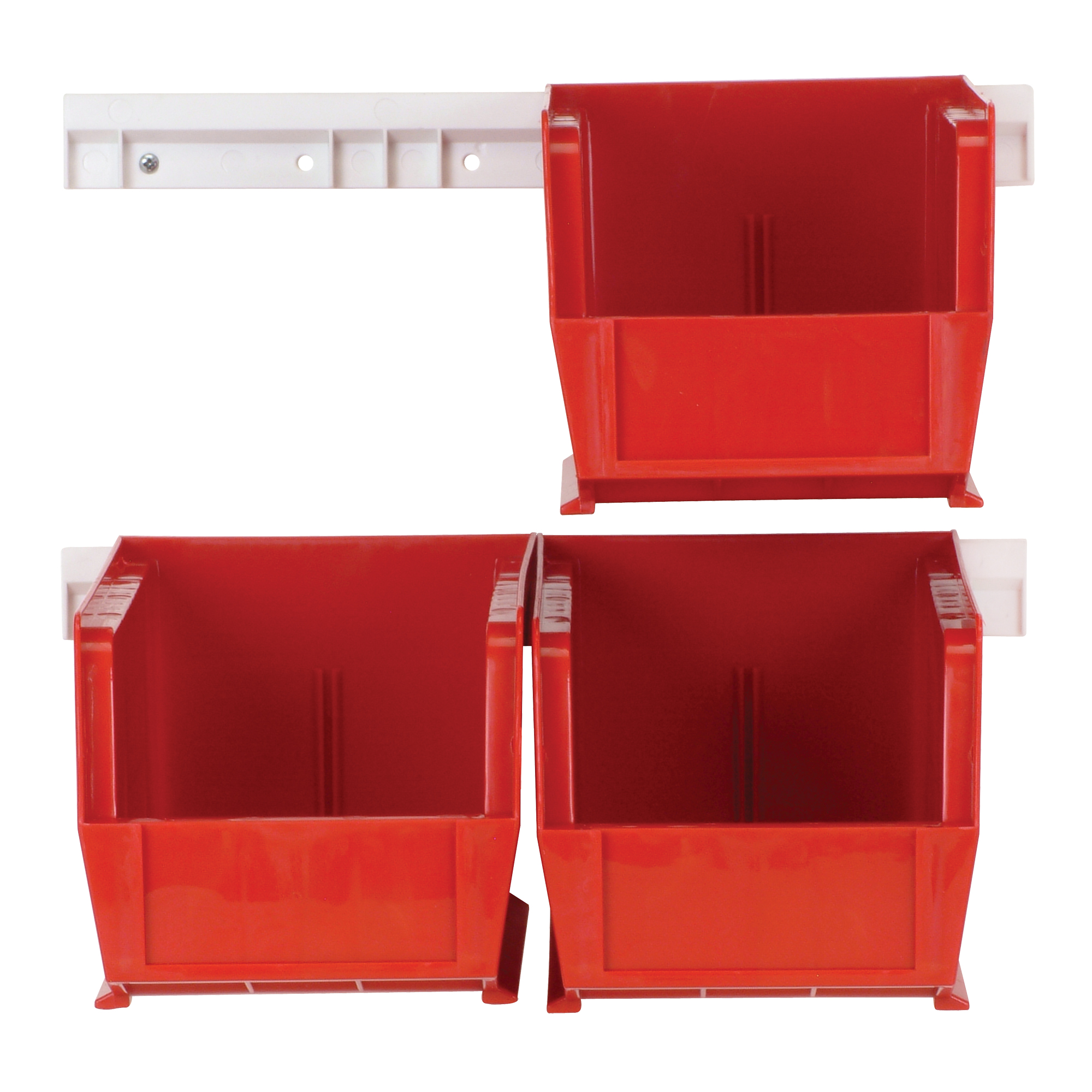 Ensemble complet de bacs Hang-and-Stack, 5-1/2" la, 5" h x 10-7/8" p, Rouge