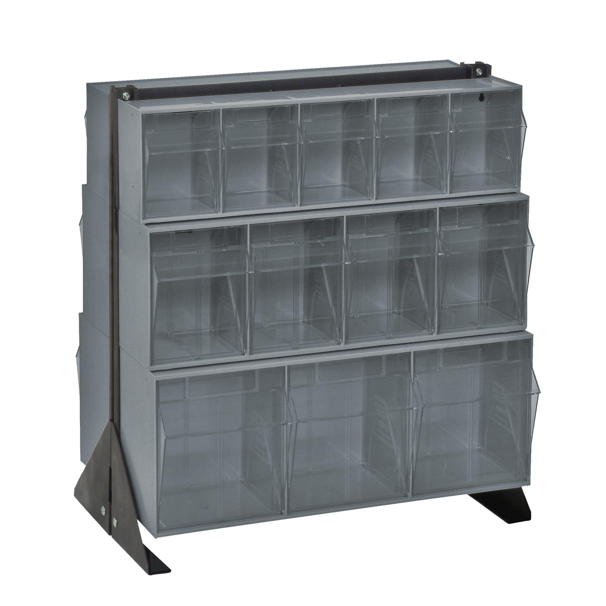 Support pour bacs basculants, 23-5/8" la x 16" p x 28" h, 24 tiroirs