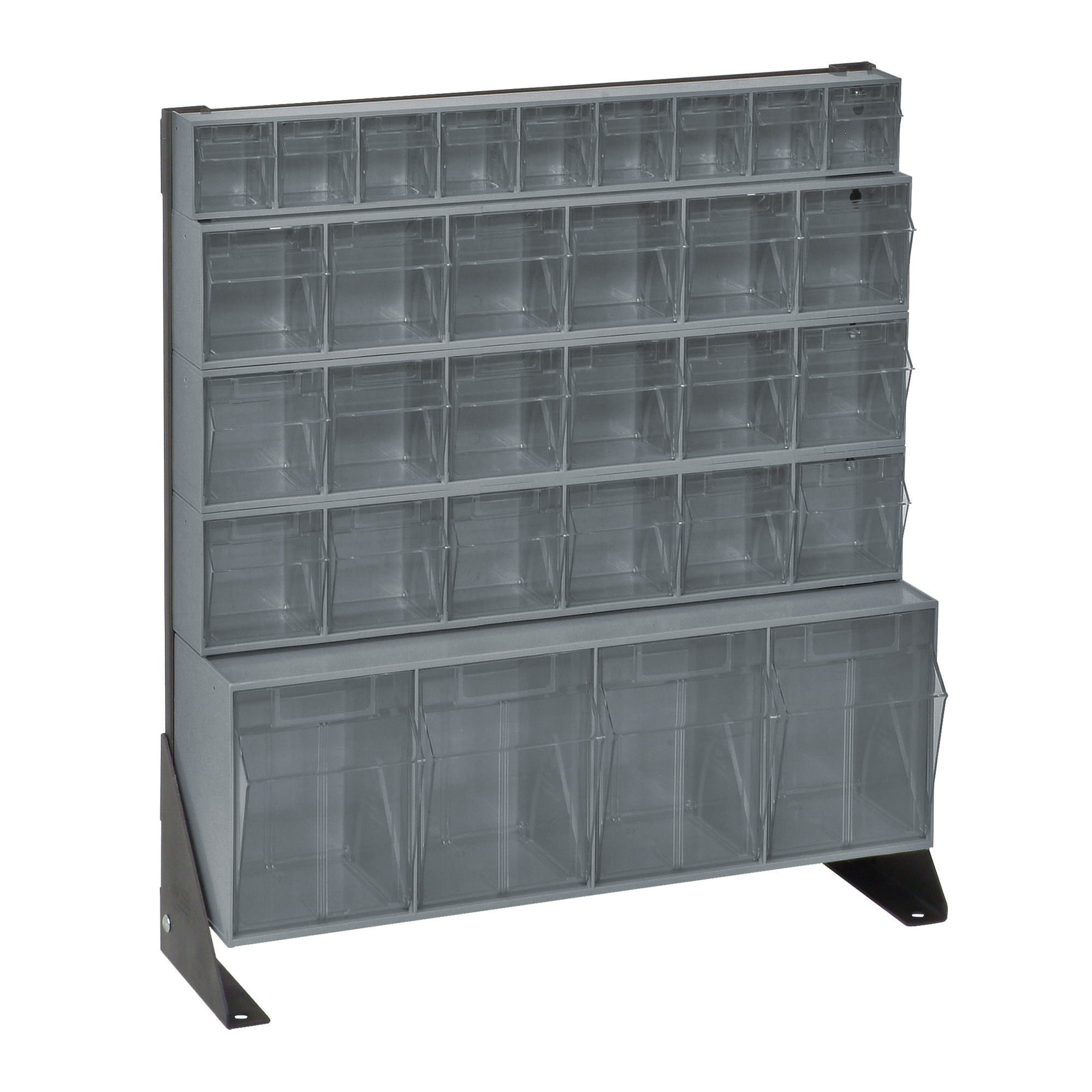 Support pour bacs basculants, 23-5/8" la x 8" p x 28" h, 31 tiroirs