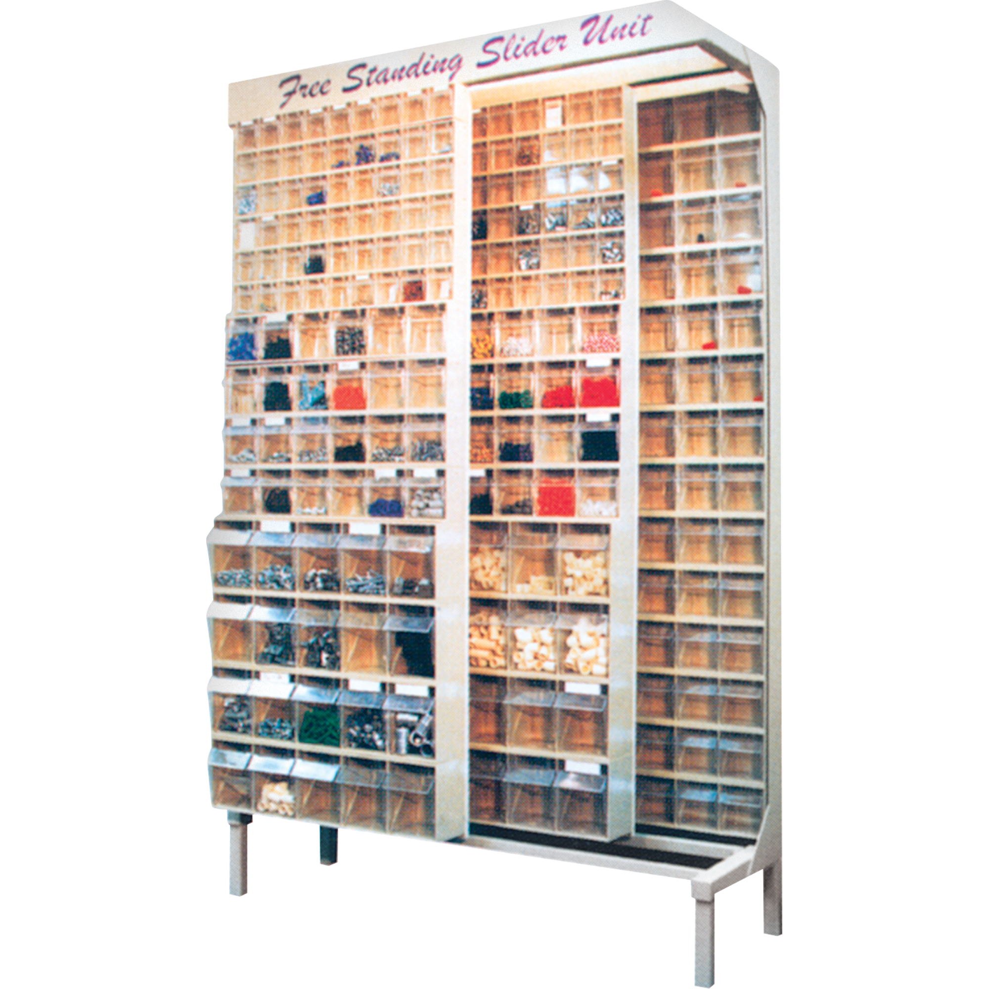 SYSTÈME COULISSANT A/56BACS16"PX74"HX48"LA, 48" la x 18" p x 77" h, 56 bacs