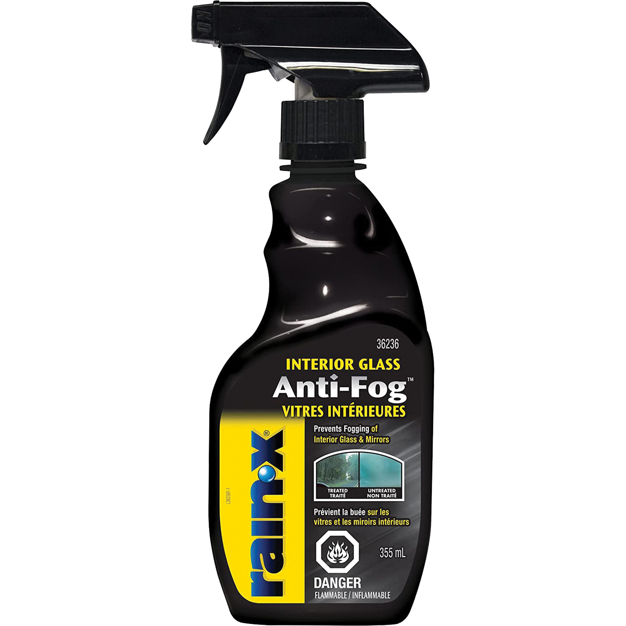 Nettoyant intérieur pour le verre antibuée