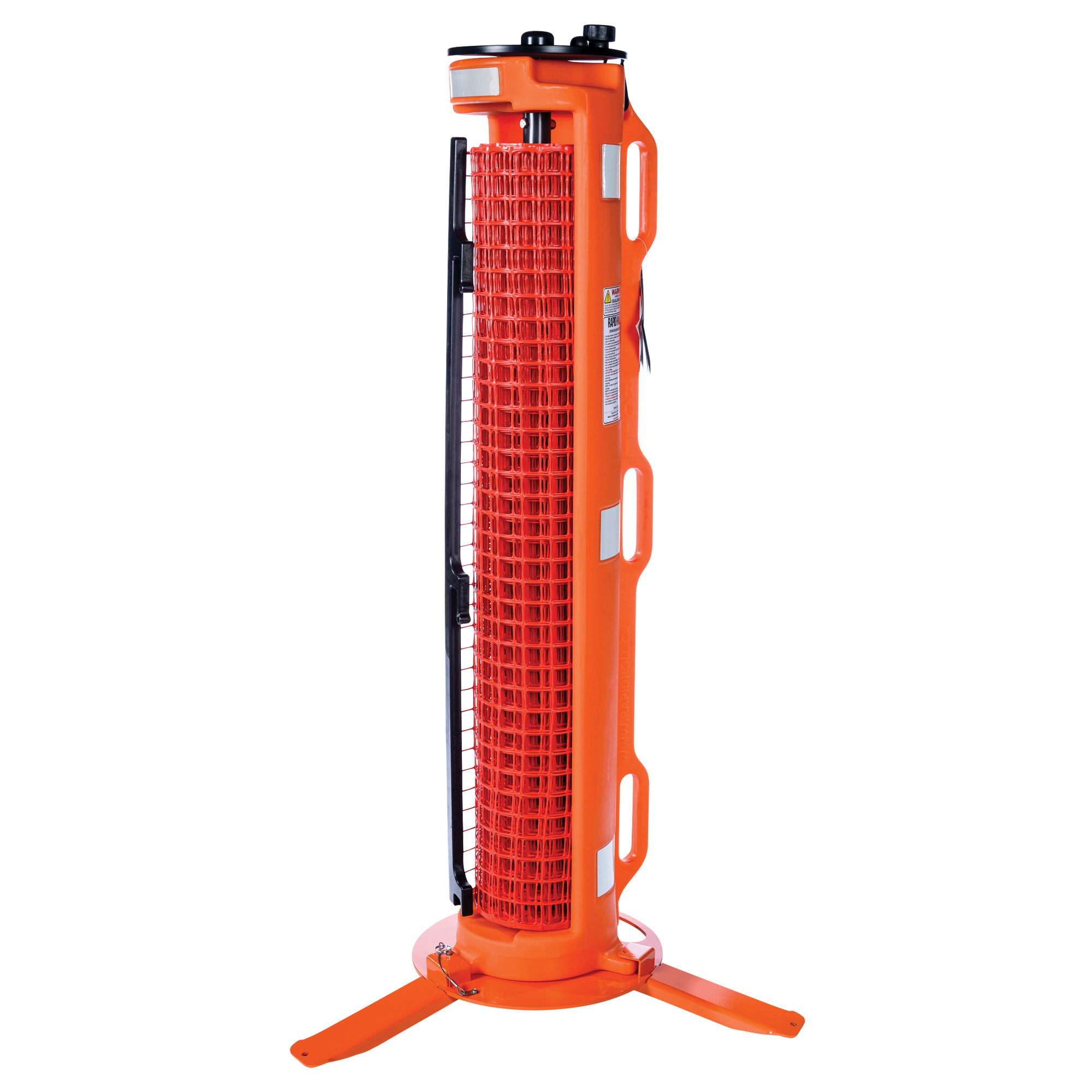 Barrière avec 3 pieds, 50' lo, Plastique, Orange
