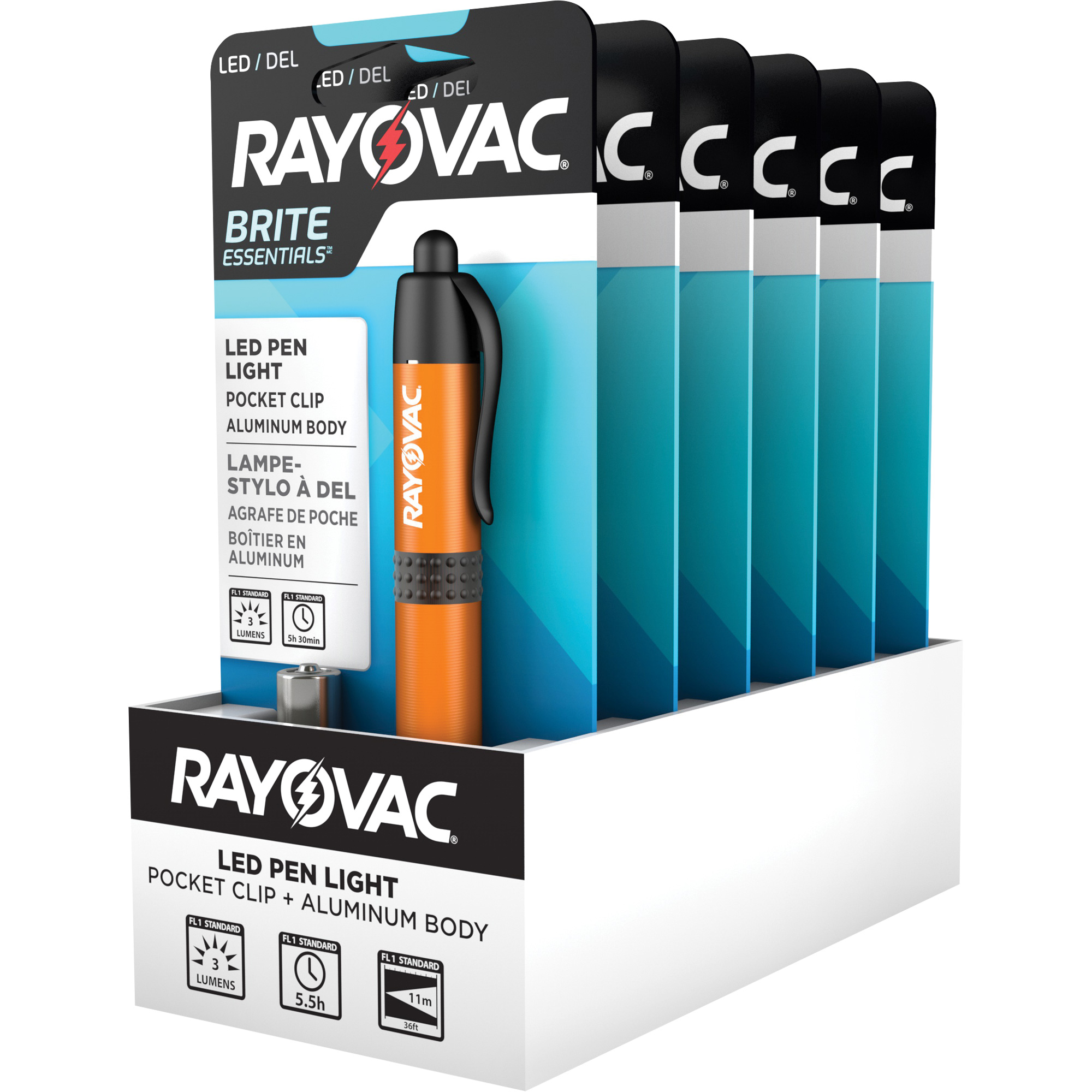 Lampes-stylos Brite EssentialsMC, DEL, 3 lumens, Corps en Aluminium, piles AAA, Compris