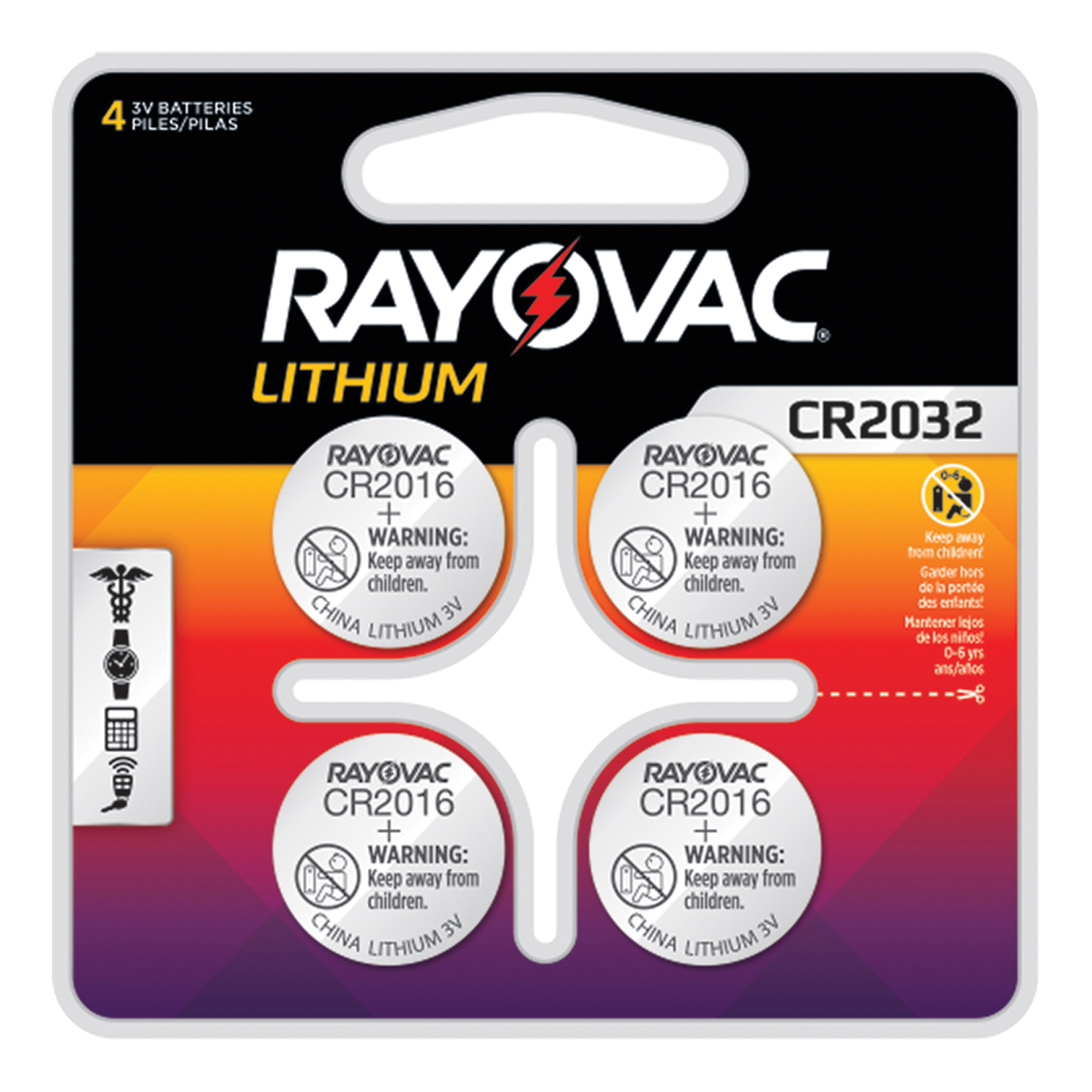 Piles bouton au lithium CR2032, 3 V