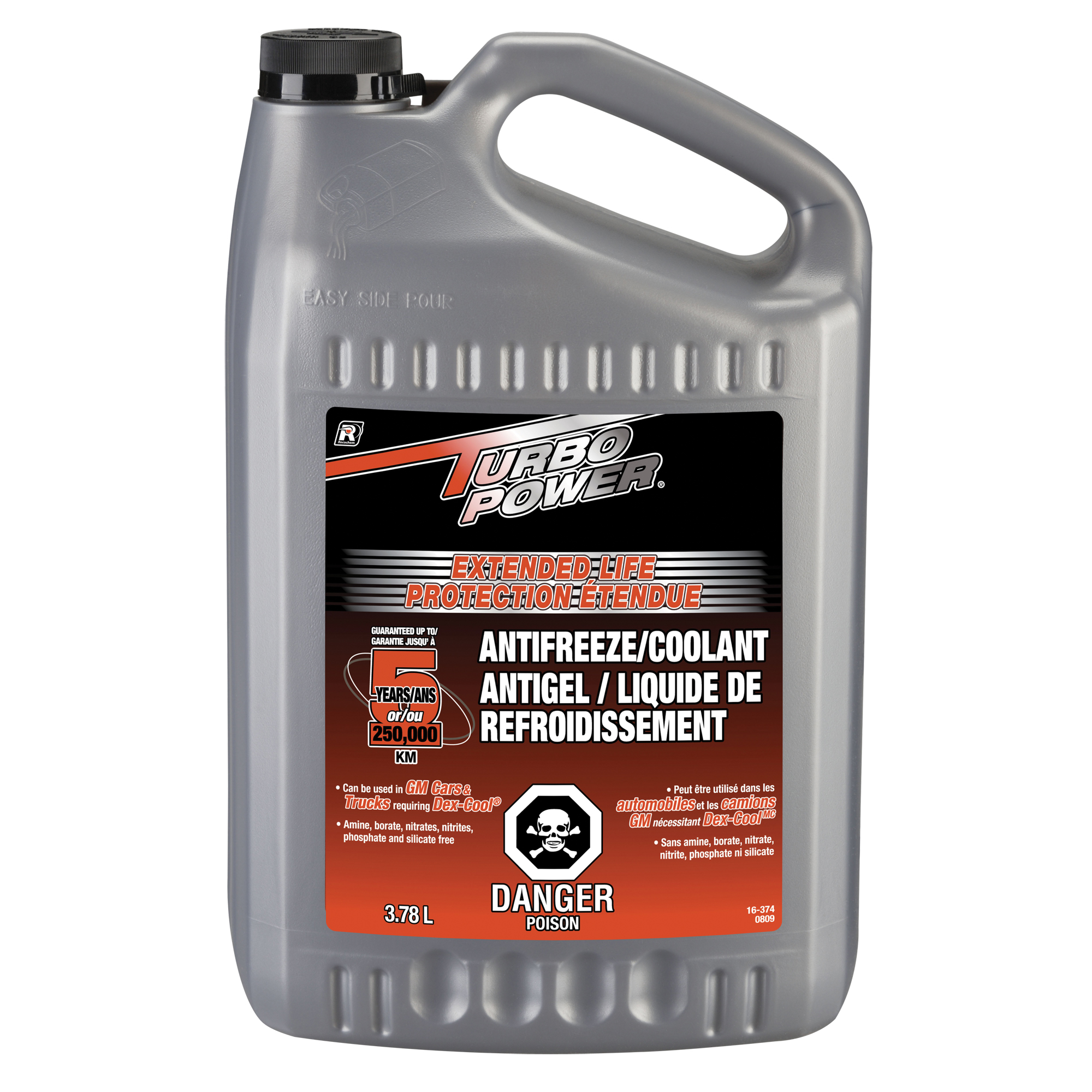 Antigel/liquide de refroidissement concentré pour durée de vie prolongée Turbo PowerMD, 3,78 L, Gallon