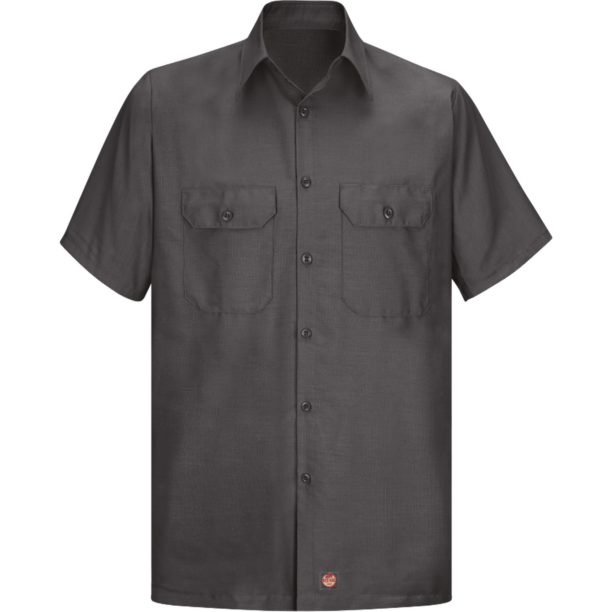 Chemise à manches courtes en tissu indéchirable, Hommes, 2T-Grand (grande taille), Charbon