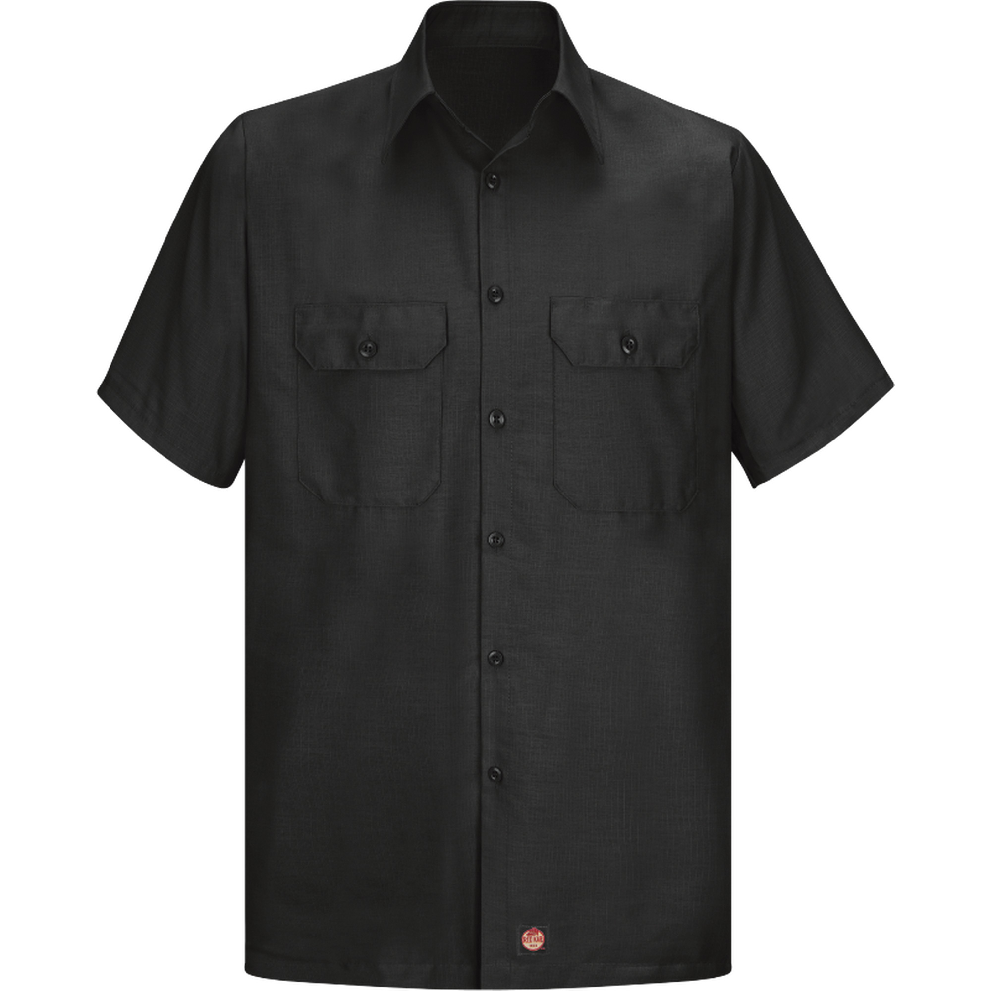 Chemise à manches courtes en tissu indéchirable, Hommes, 2T-Grand (grande taille), Noir