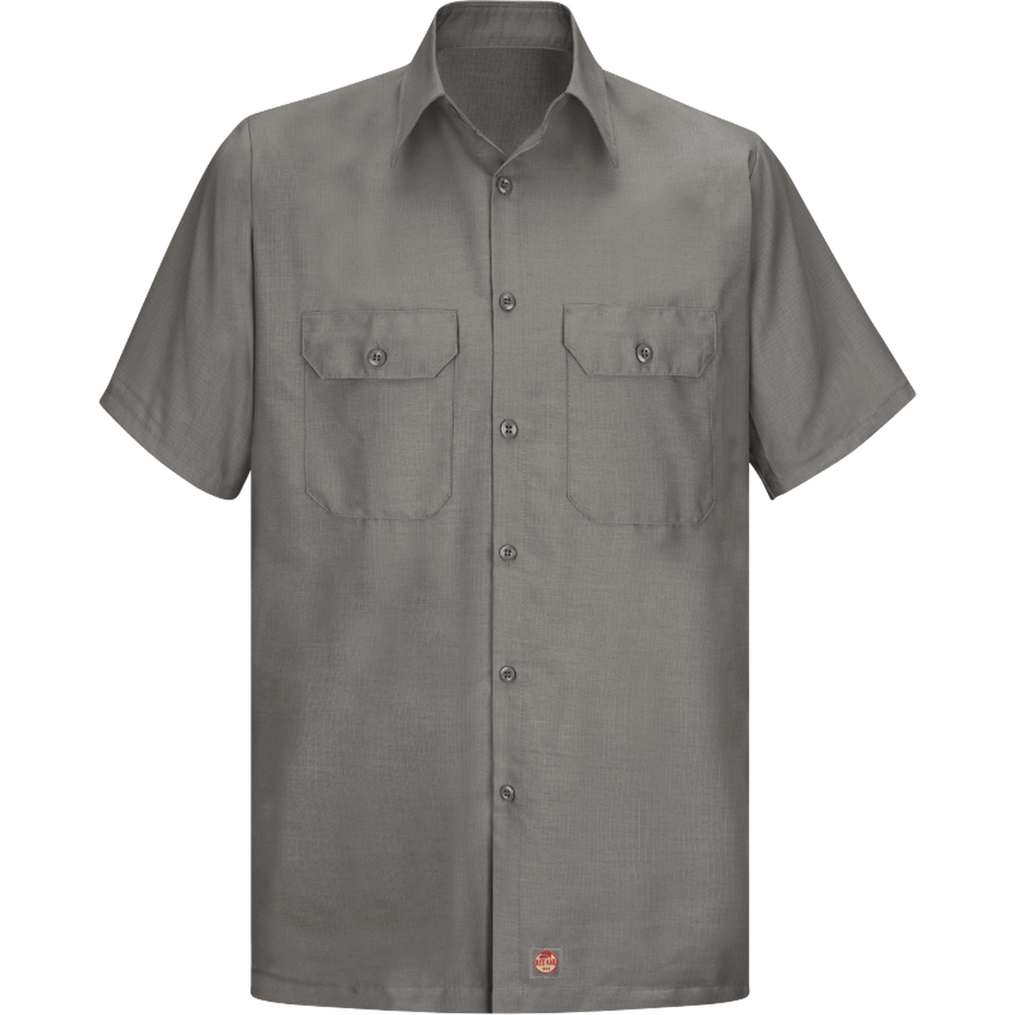 Chemise à manches courtes en tissu indéchirable, Hommes, 2T-Grand, Gris