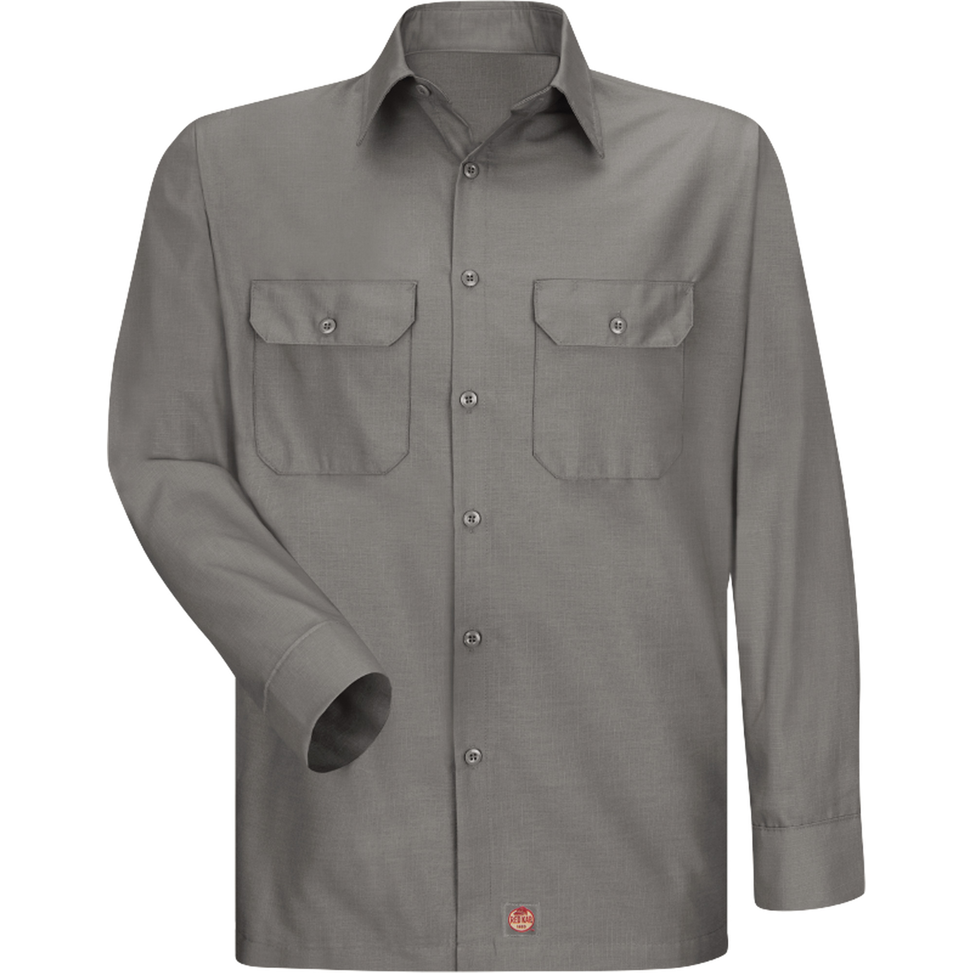 Chemise à manches longues en tissu indéchirable, Hommes, 2T-Grand, Gris