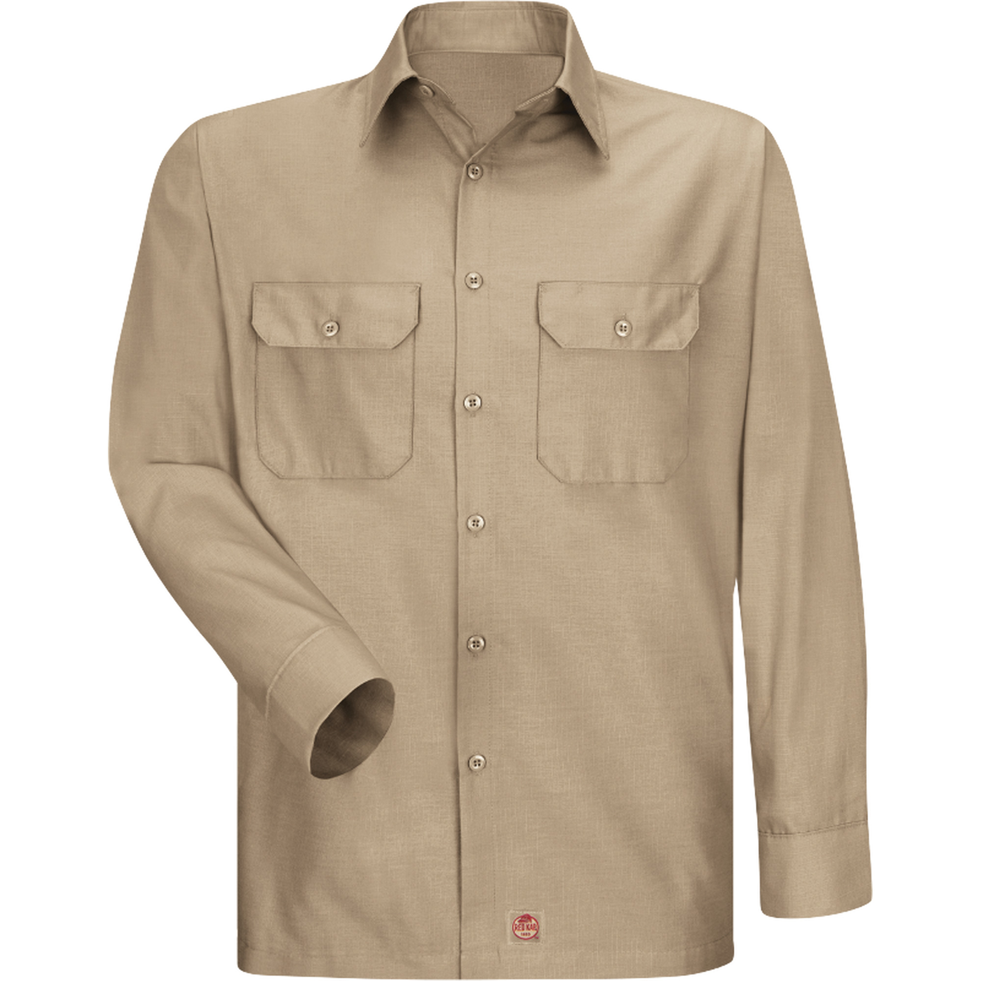 Chemise à manches longues en tissu indéchirable, Hommes, 2T-Grand, Khaki
