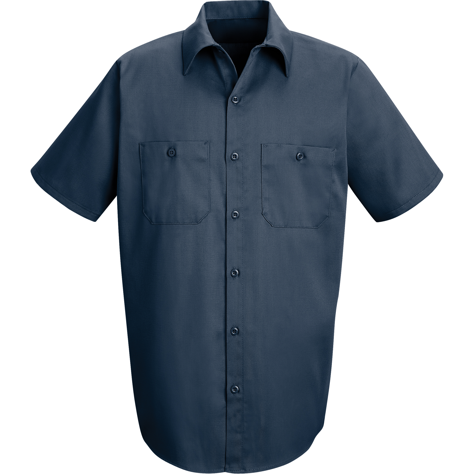Chemises de travail industrielles couleur solide, Hommes, Grand, Bleu marin