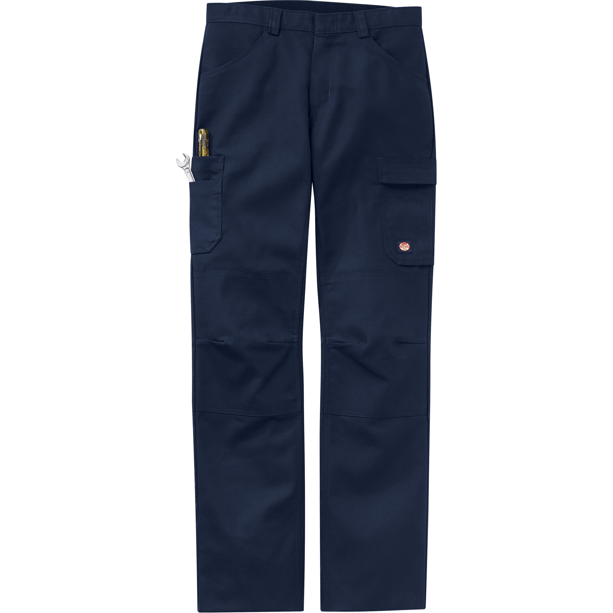 Pantalons performance pour atelier, Toile/Coton/Polyester, Bleu marin, Taille 46, Entrejambe 37