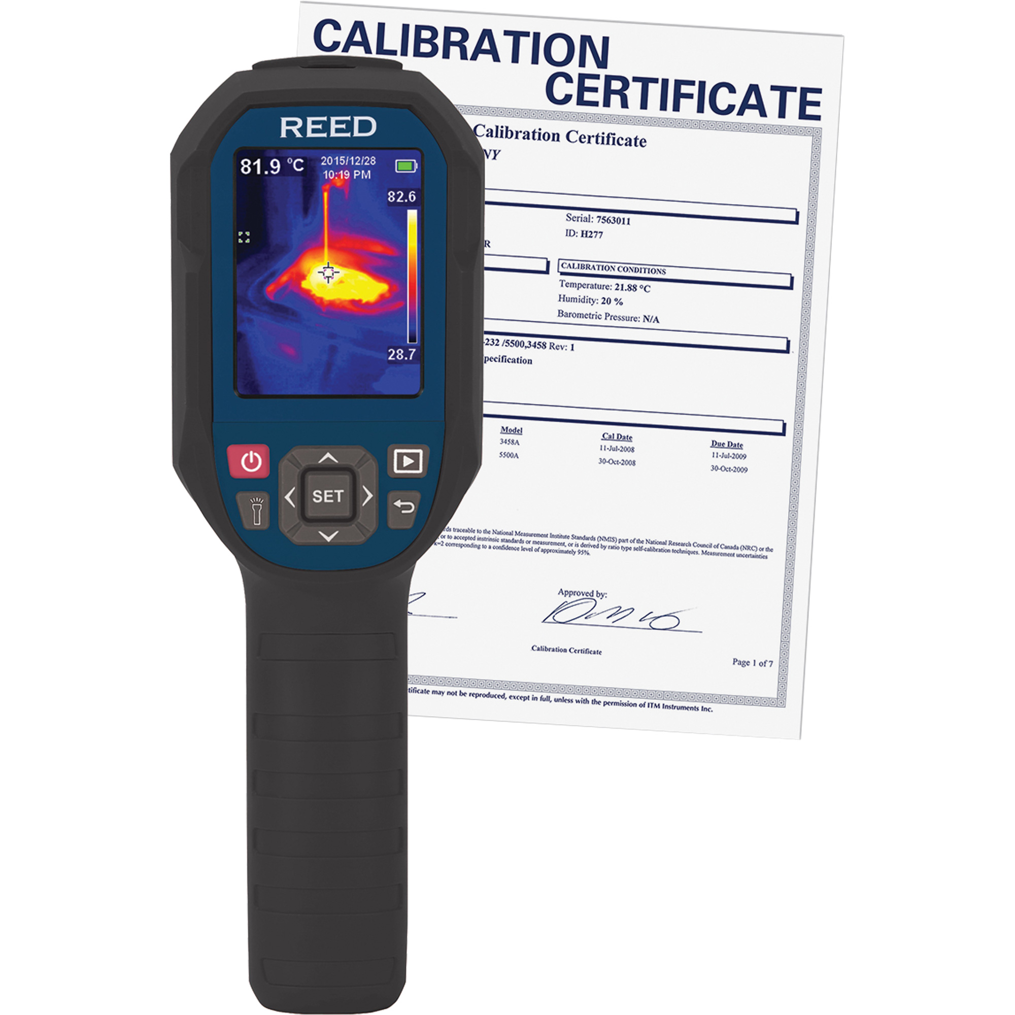 Caméra thermique avec certificat d'étalonnage, 160 x 120 pixels, 14° - 752°C (-10° - 400°F), 50 mK