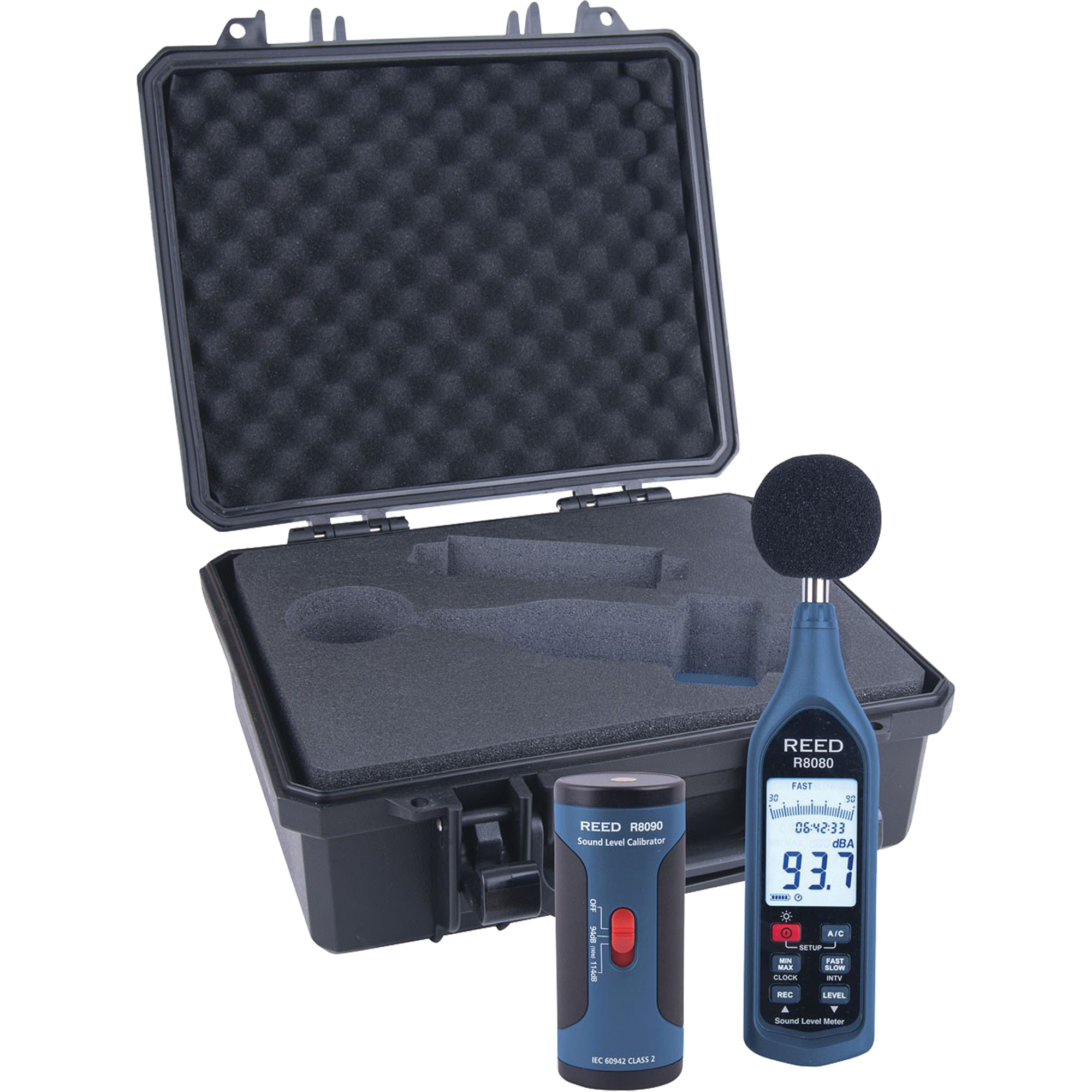 Ensemble de sonomètre enregistreur et calibrateur