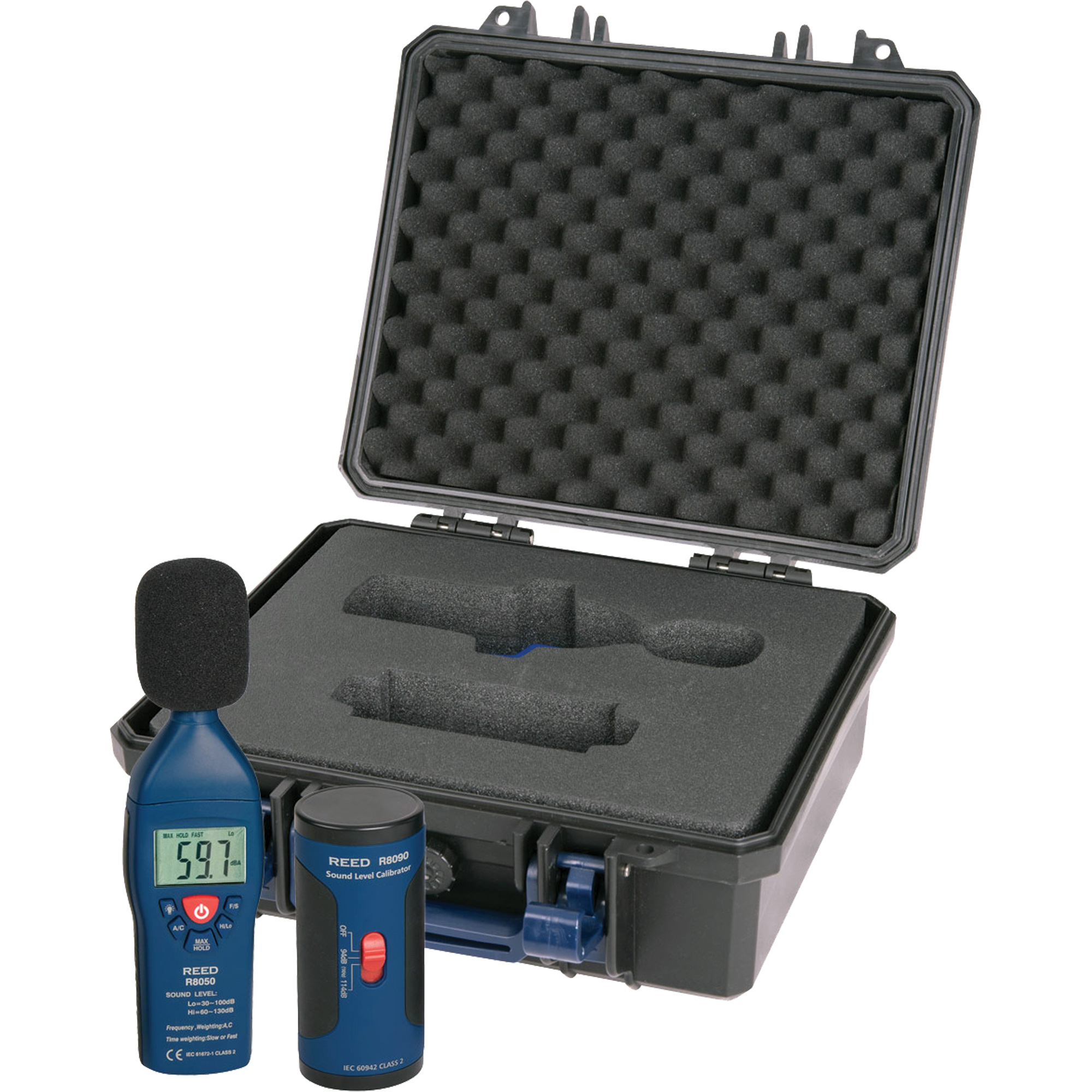 Ensemble de sonomètre et calibrateur, Gamme de mesure 30 - 130 dB