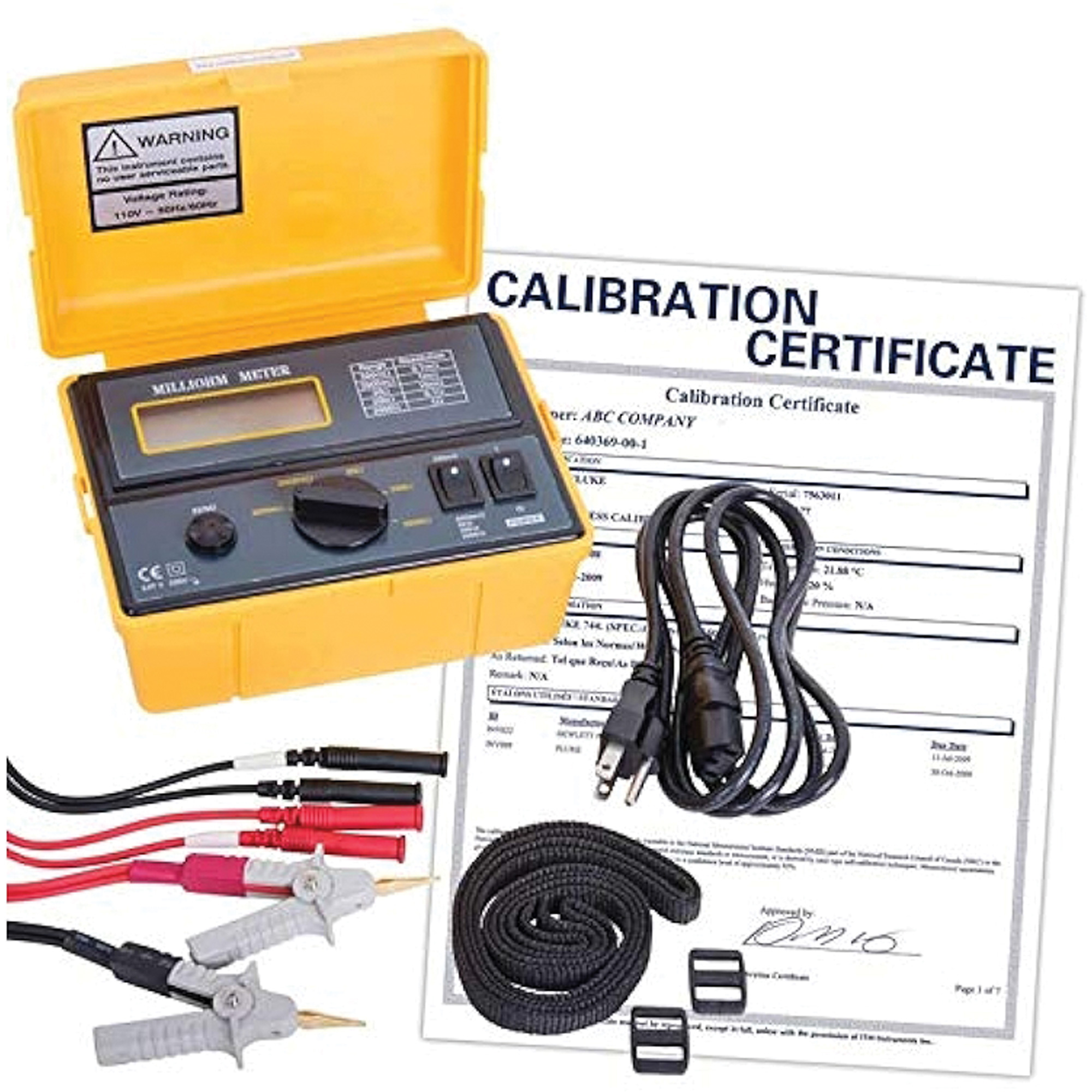 Milli-ohmmètre 110 V avec certificat ISO