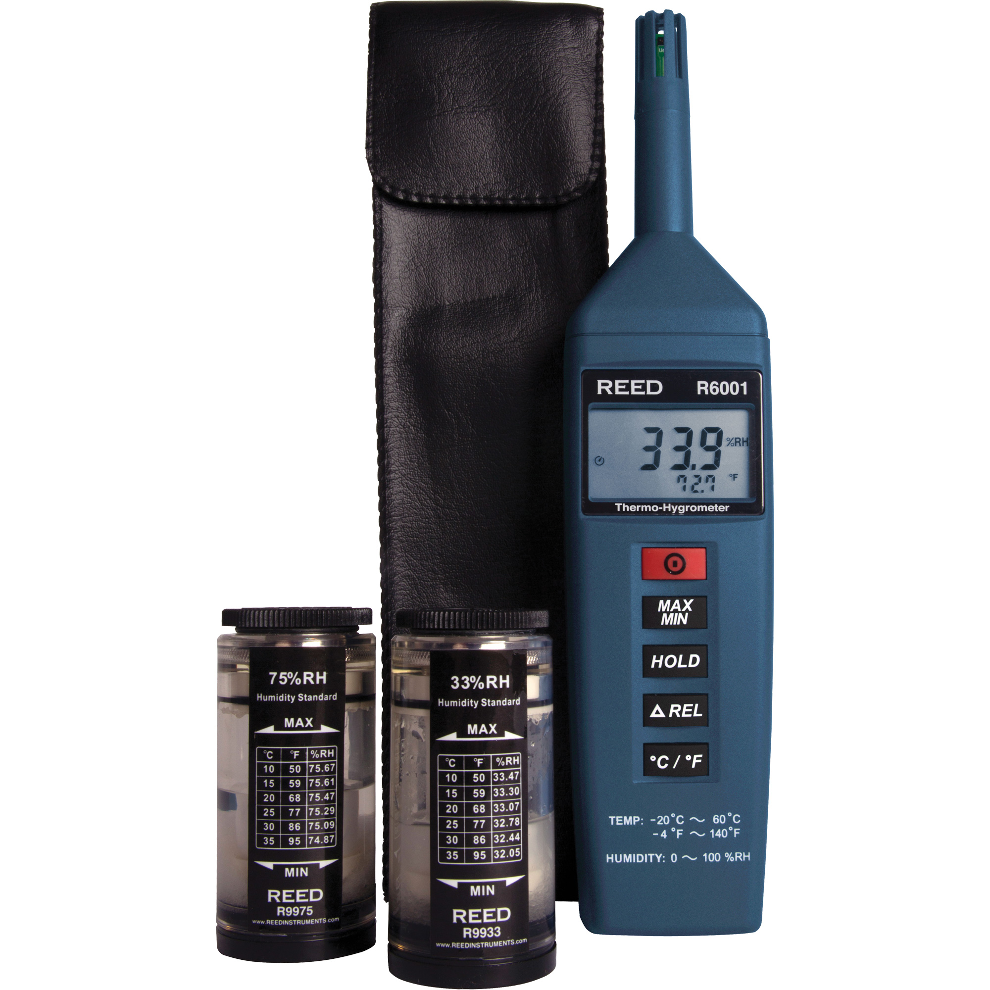 Nécessaire de thermo-hygromètre, 0,0% - 100% RH, -4°- 140° F (-20° - 60° C)