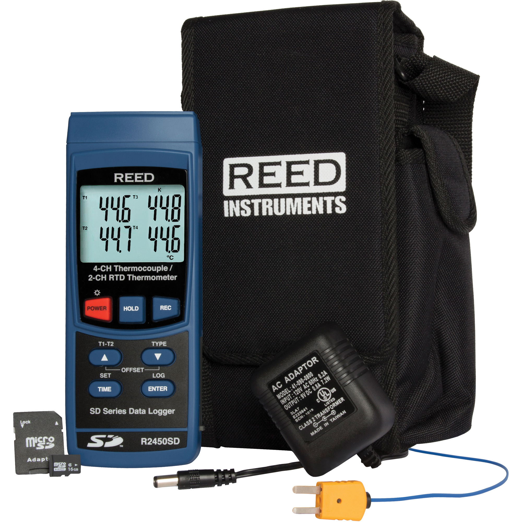 Nécessaire de thermomètre thermocouple avec enregistreur de données