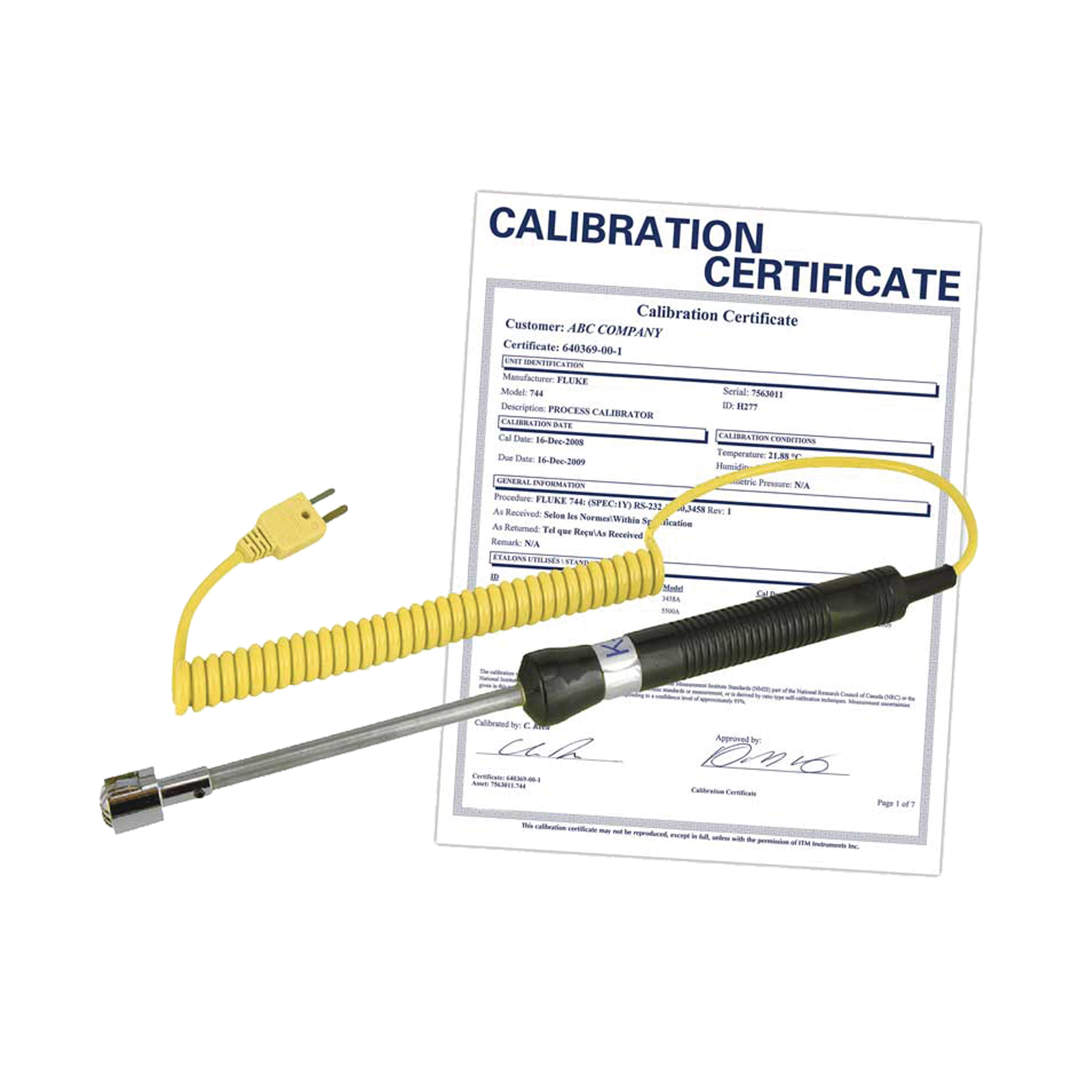 Sonde thermocouple de surface (comprend certificat ISO), 500 °C (932°F) Temp. max.