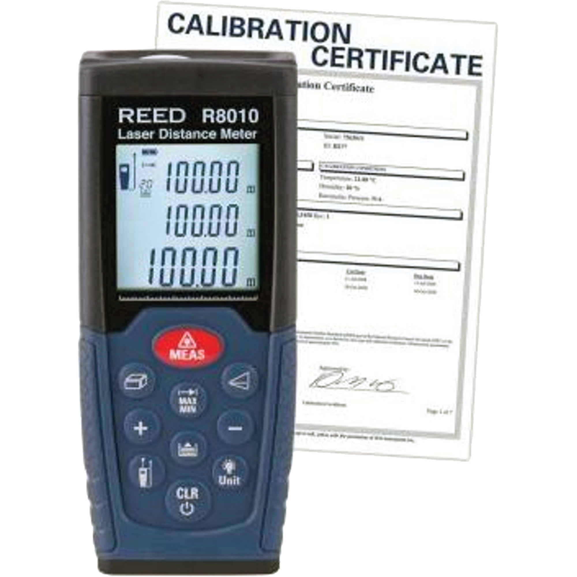 Télémètre laser avec certificat NIST, 1,92" - 328' (5 cm - 100 m) Gamme de mesure, Numérique (électronique)