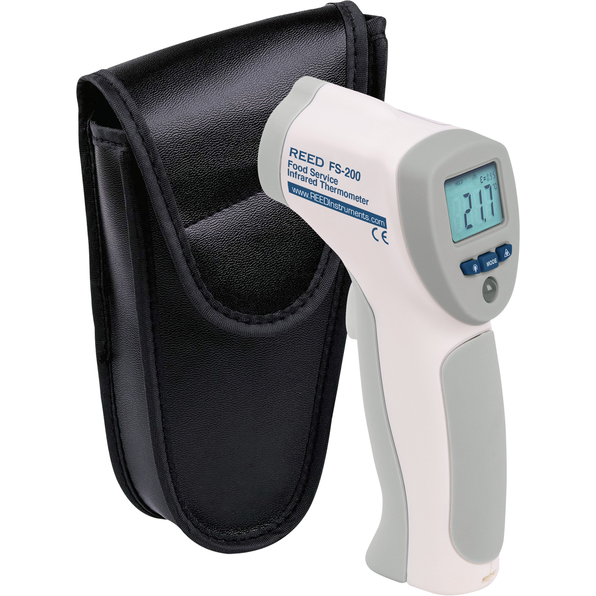 Thermomètre à infrarouge alimentaire, -4°- 392° F ( -20° - 200° C )/-58°- 4° F ( -50° - -20° C ), 8:1, Émissivité Fixe