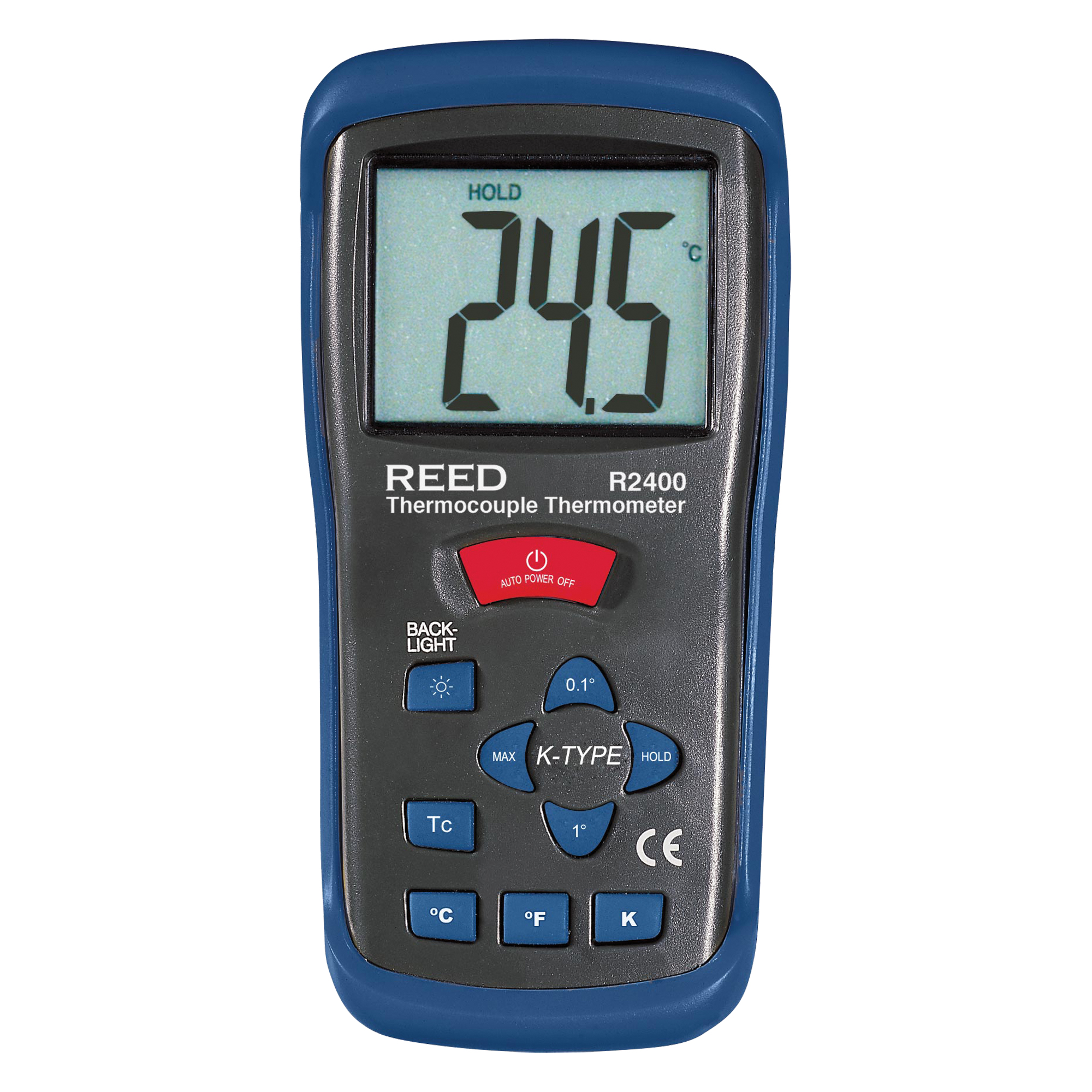 Thermomètre à thermocouple avec certificat ISO, Contact, Numérique, -58-2000°F (-50-1300°C)