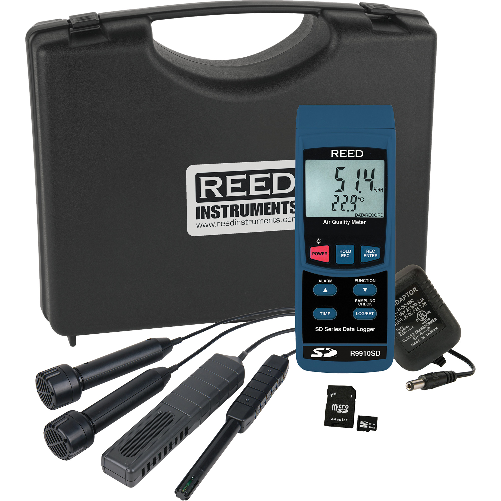 Trousse d'analyseur de la qualité de l'air intérieur avec enregistrement de données
