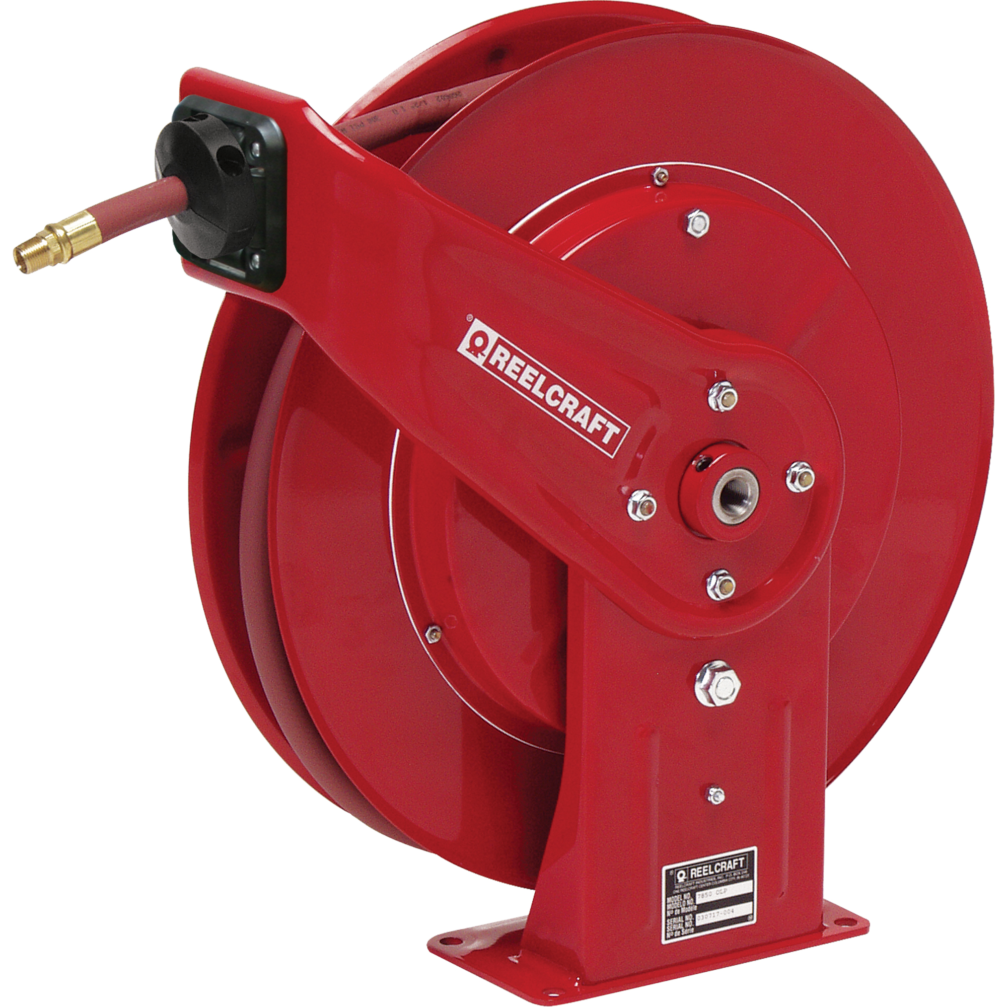 Dévidoirs de tuyau, Air/Eau, 3/4" x 25', Tuyau simple, 250 PSI