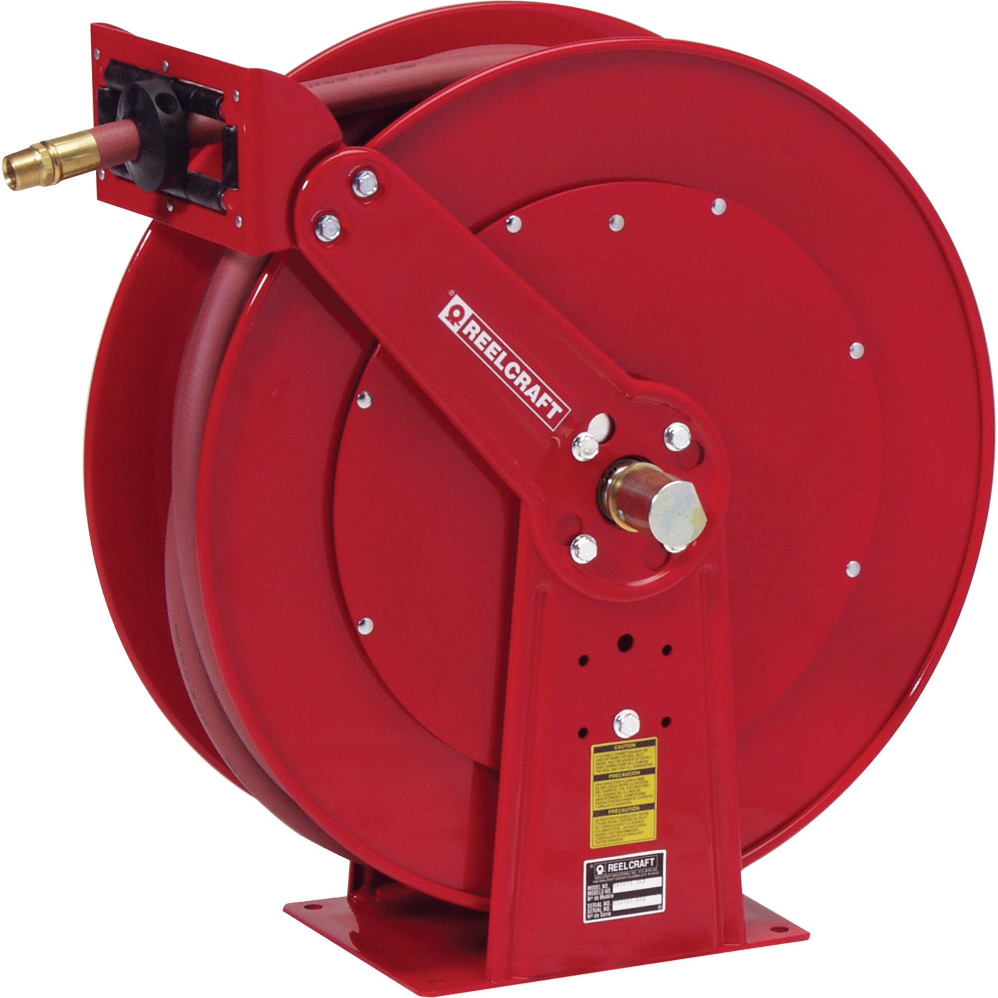 Dévidoirs de tuyaux, Air/Eau, 1" x 50', Tuyau simple, 250 PSI