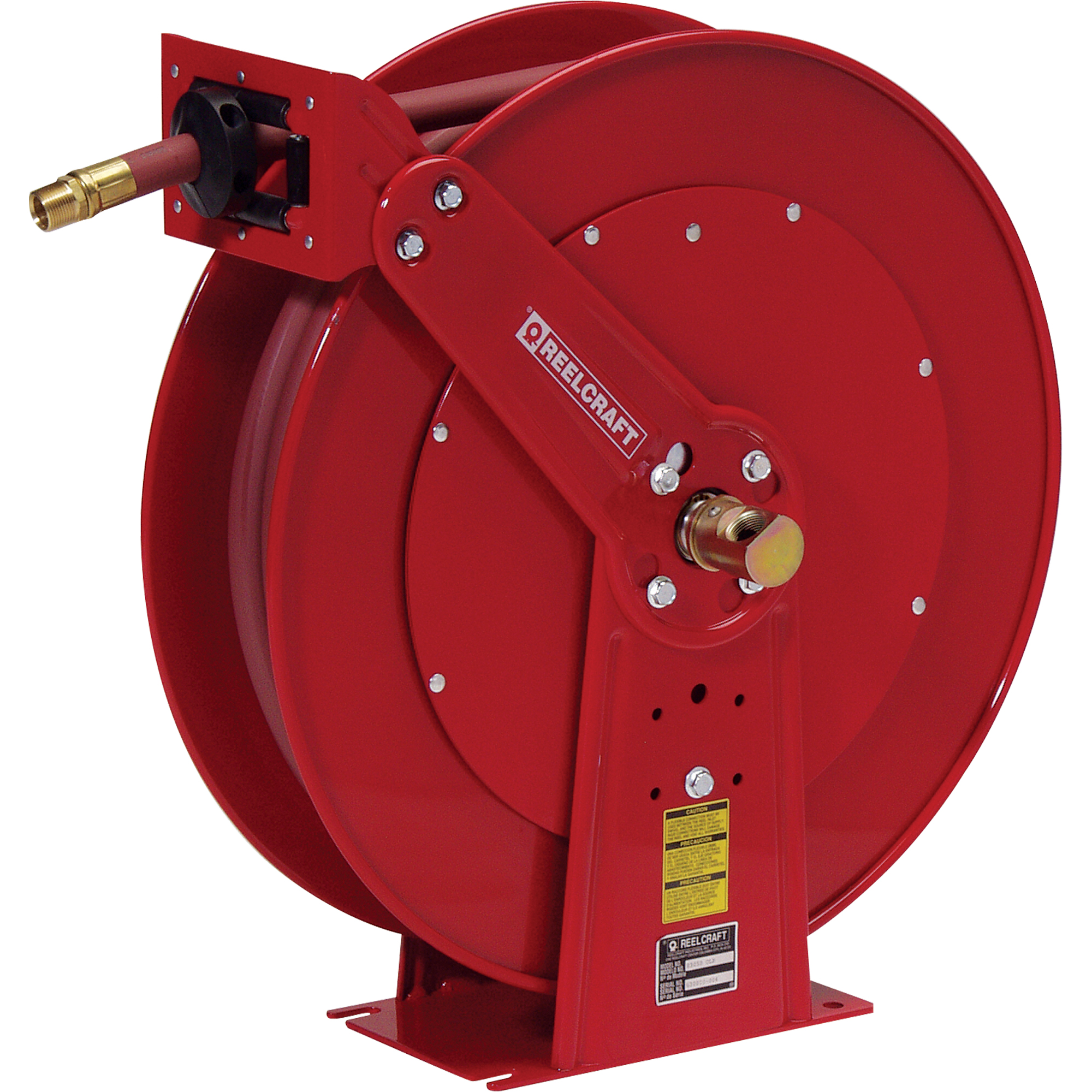 Dévidoirs de tuyaux, Air/Eau, 3/4" x 50', Tuyau simple, 250 PSI