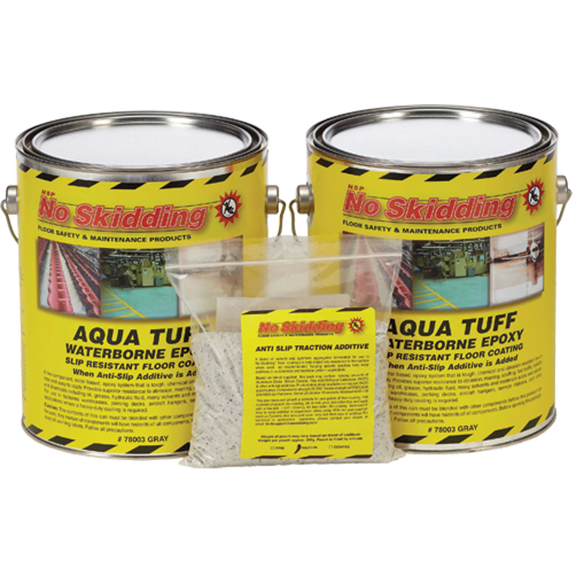 Revêtement de plancher antidérapant No SkiddingMD Aqua Tuff 2, 1 gal., À l'eau, Gris