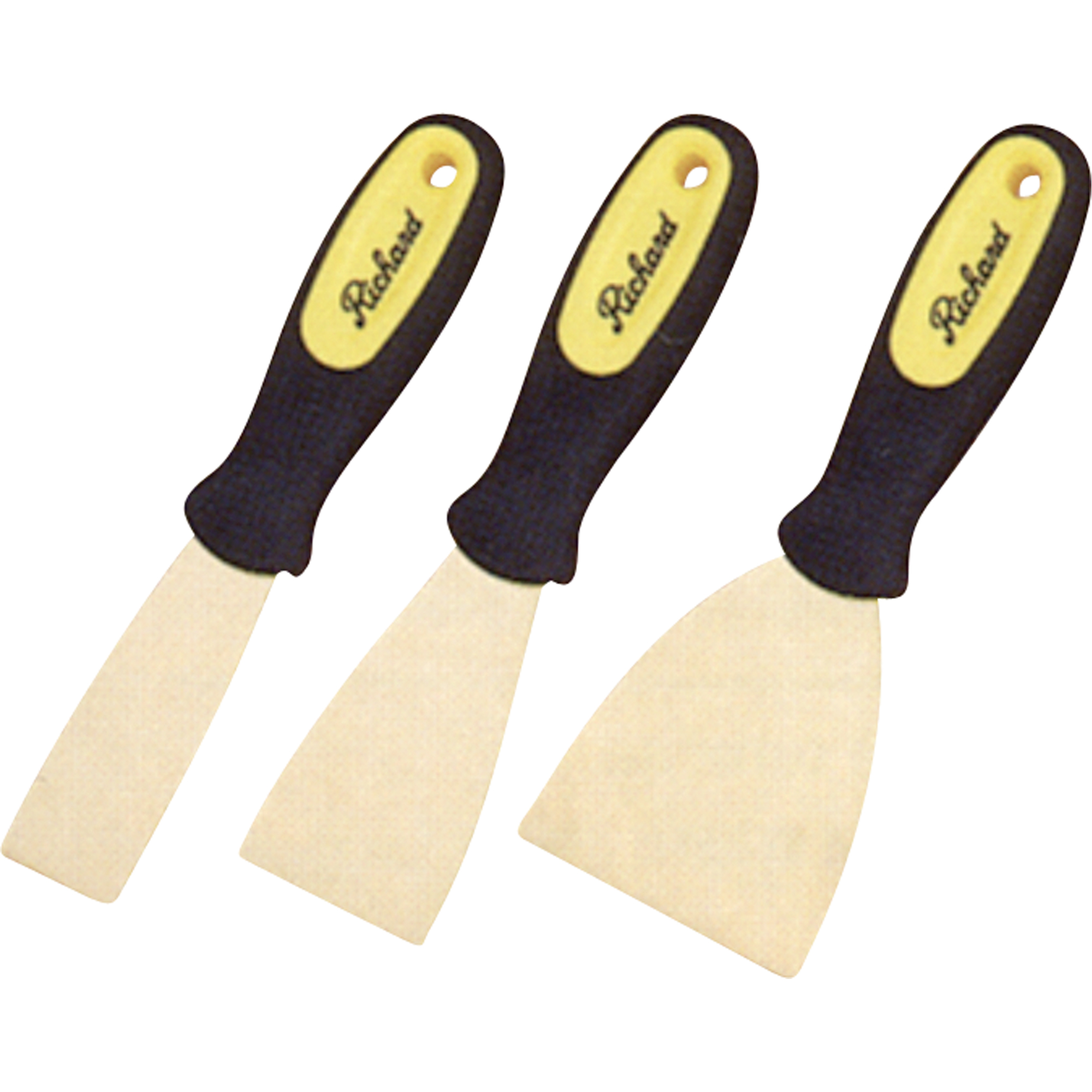 Couteaux rigides pour mastic, 1-1/4", Lame en Laiton