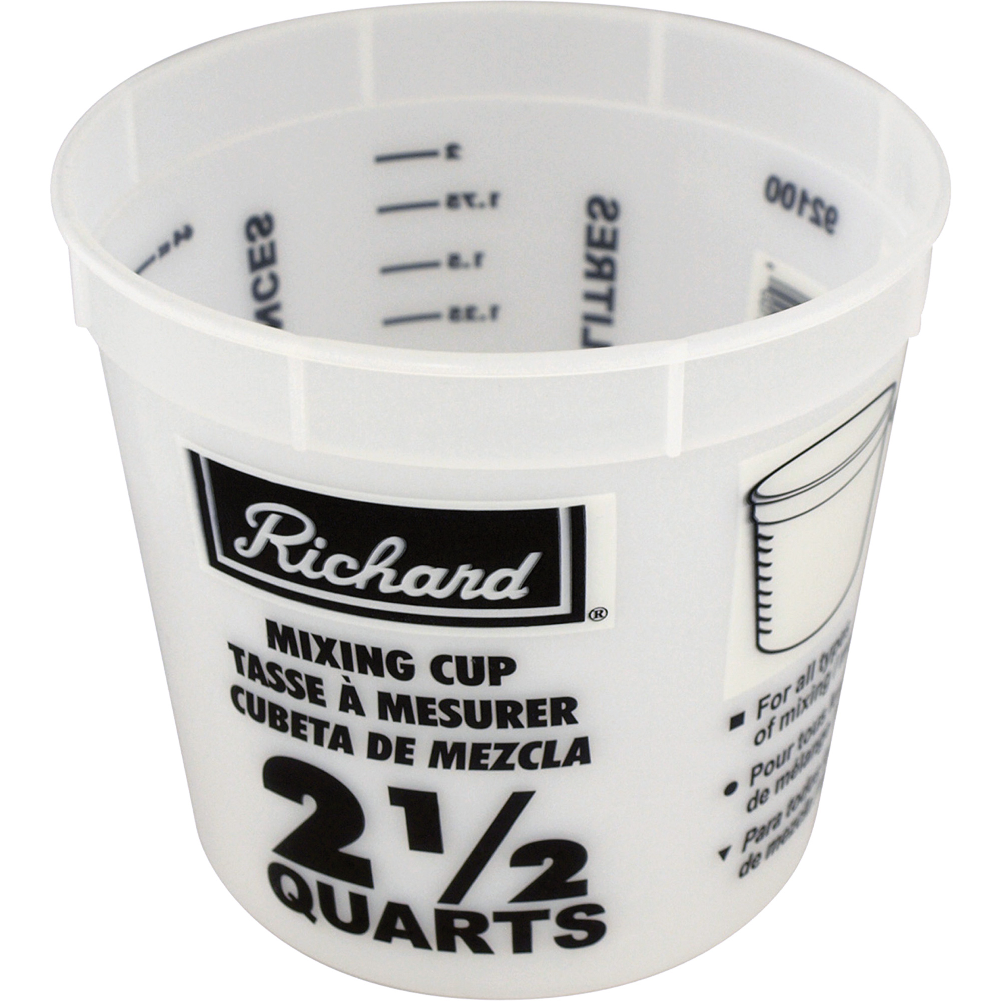 Tasse de mélange en plastique