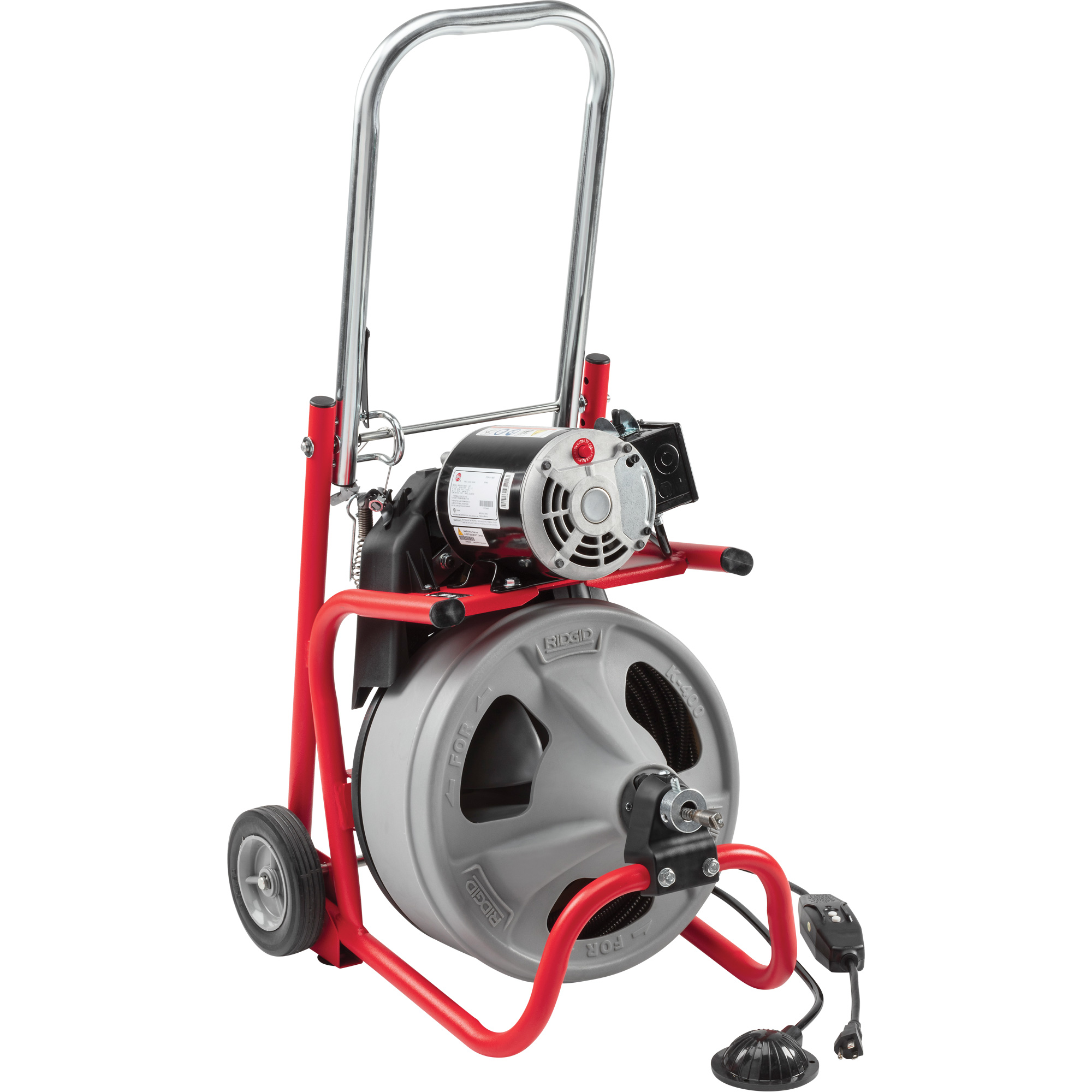 Dégorgeoir auto-alimenté K-400 a/câble C-45IW, Électrique, 1/2" x 75' et 3/8" x 100'