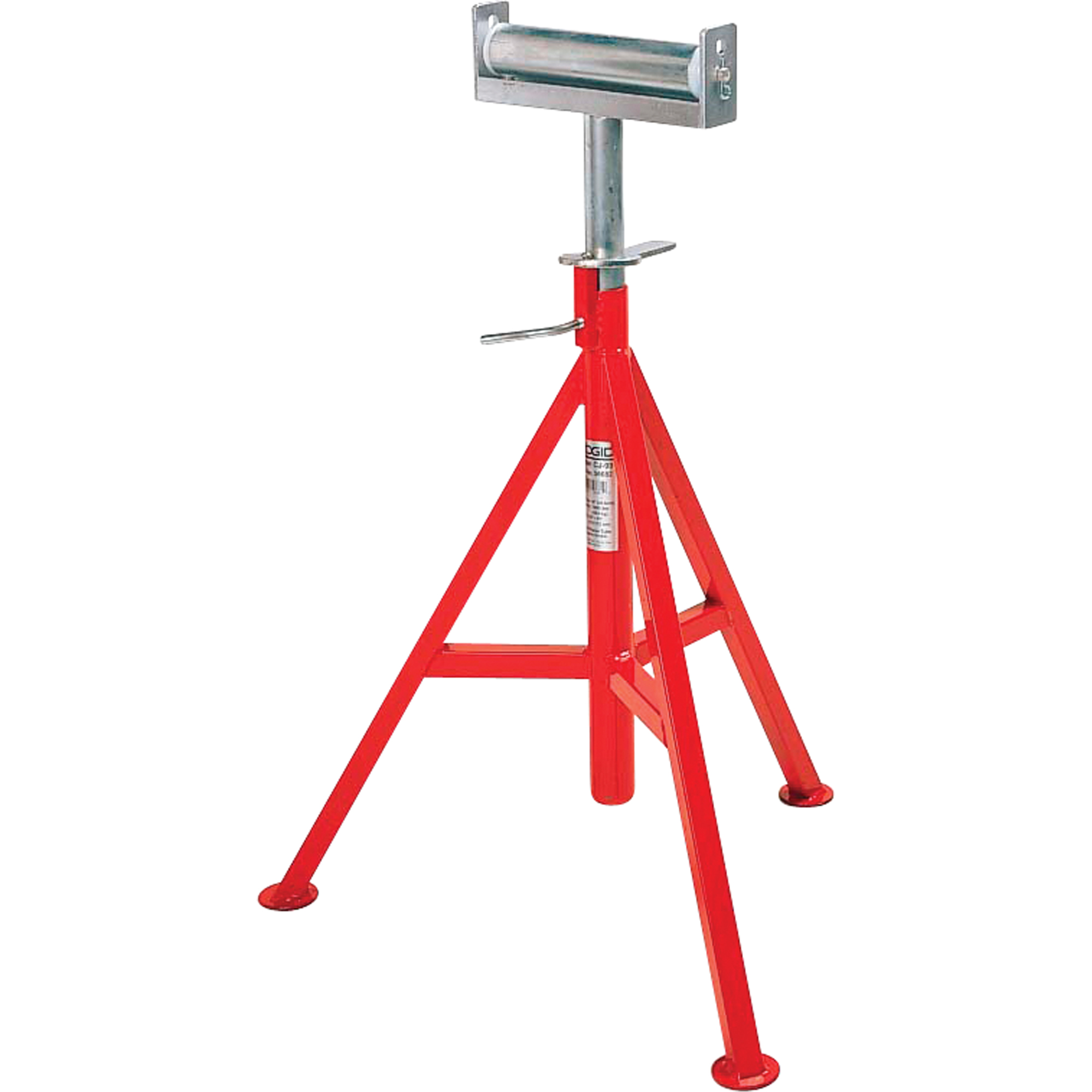 Support de tuyau de convoyeur no CJ-99, 74-112 cm Réglage de la hauteur, 12" Capacité max. de tuyau, 1000 lb Capacité de charge max.