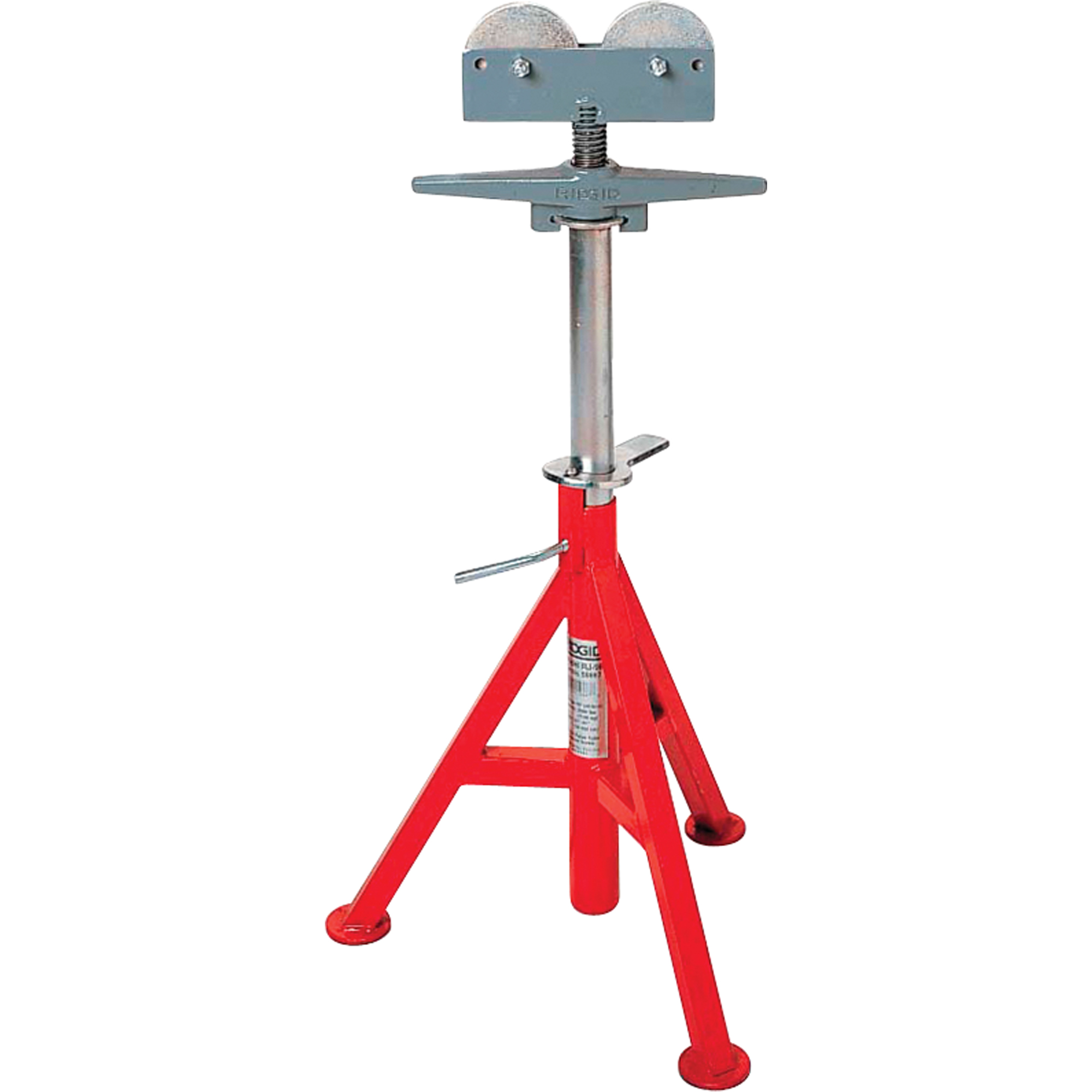 Support de tuyau pour rouleau élevé no RJ-99, 82-140 cm Réglage de la hauteur, 12" Capacité max. de tuyau, 1000 lb Capacité de charge max.